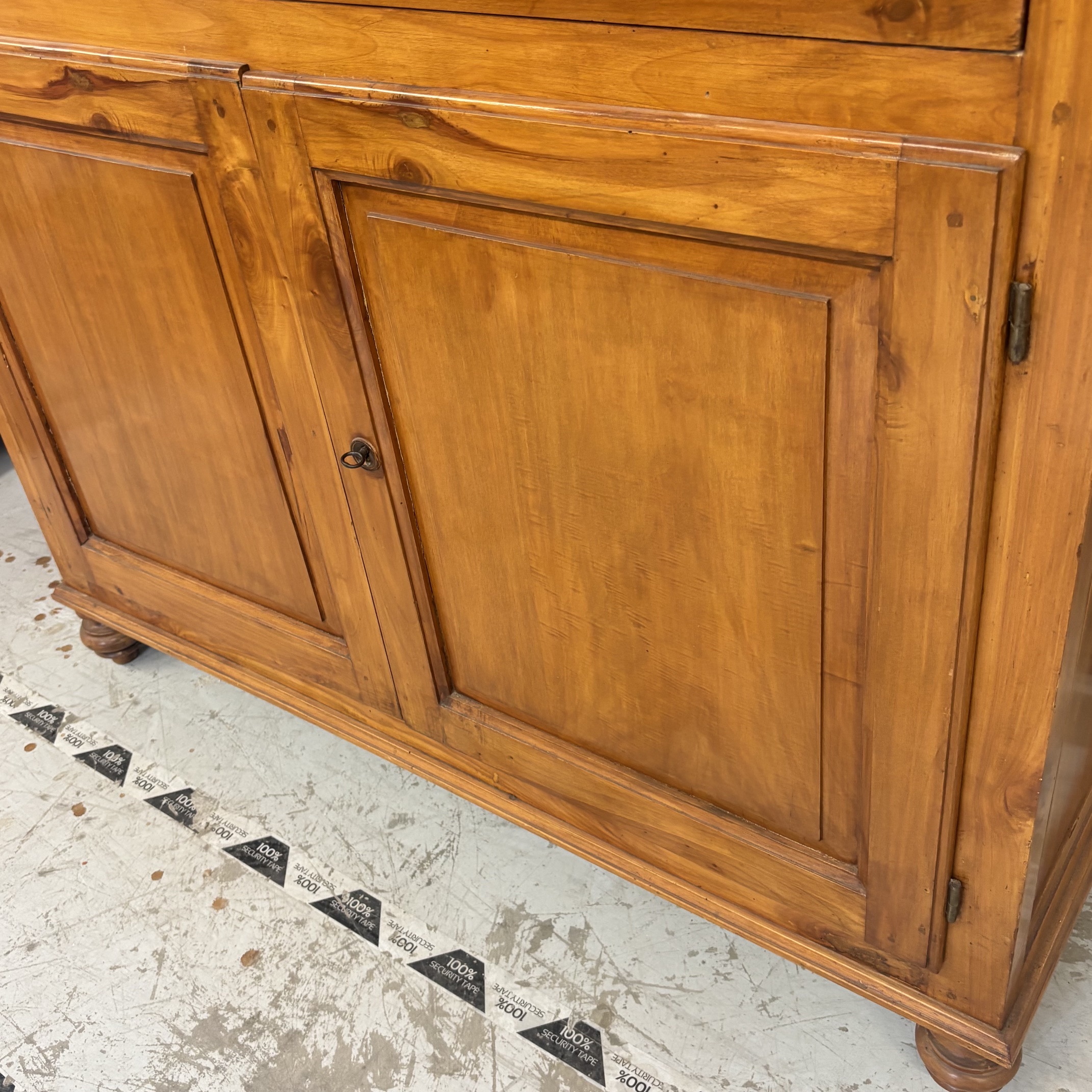 Antica credenza doppio corpo in ciliegio massello primi 800 toscana. Mis H 220 L 122 prof 50,50 - immagine 3