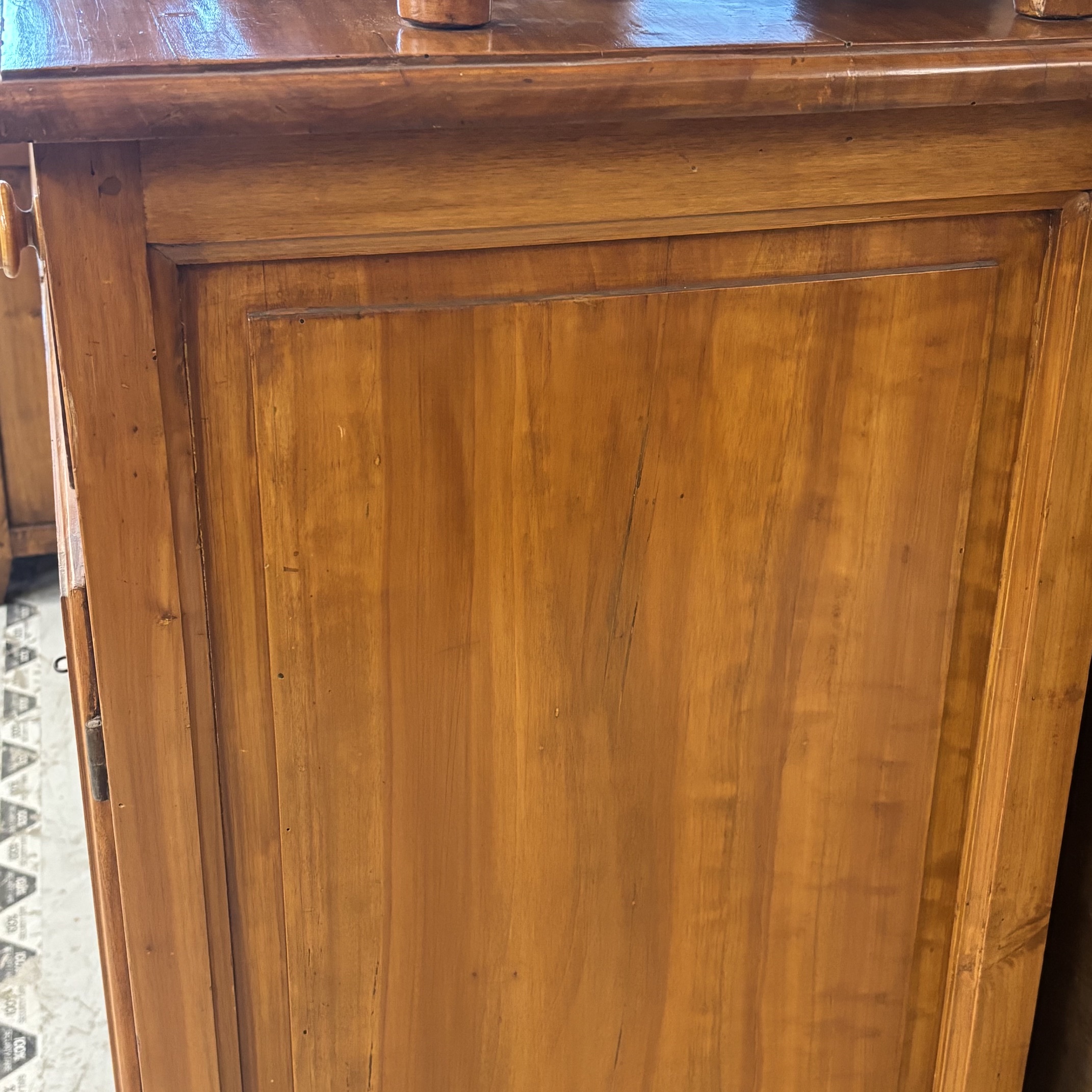Antica credenza doppio corpo in ciliegio massello primi 800 toscana. Mis H 220 L 122 prof 50,50 - immagine 4