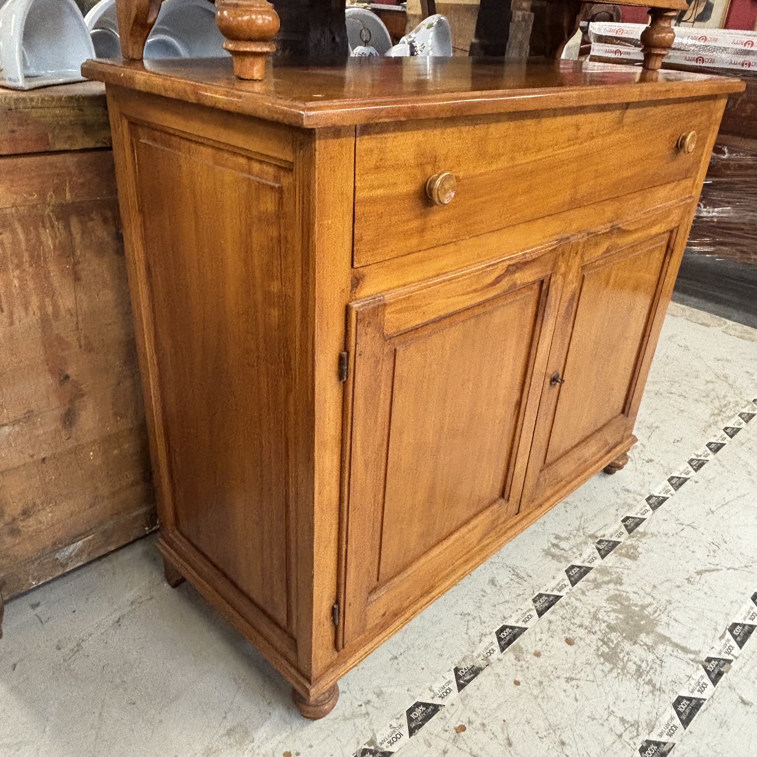 Antica credenza doppio corpo in ciliegio massello primi 800 toscana. Mis H 220 L 122 prof 50,50 - immagine 11