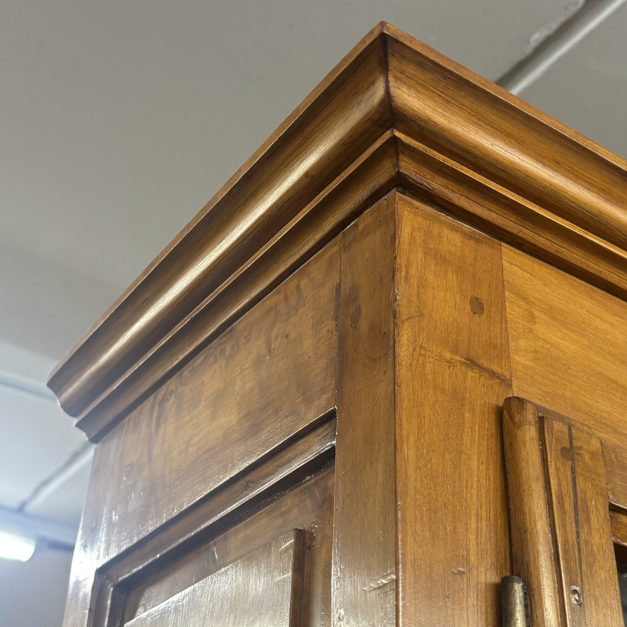 Antica credenza doppio corpo in ciliegio massello primi 800 toscana. Mis H 220 L 122 prof 50,50 - immagine 17