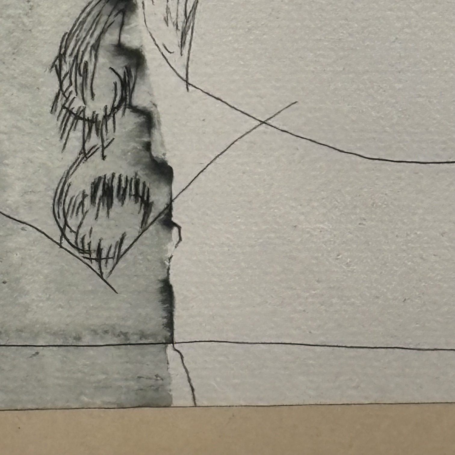 Dipinto Acquarello Bruno Cassinari “ Volto di donna “ 1961. Mis 47 x cm 37 - immagine 4