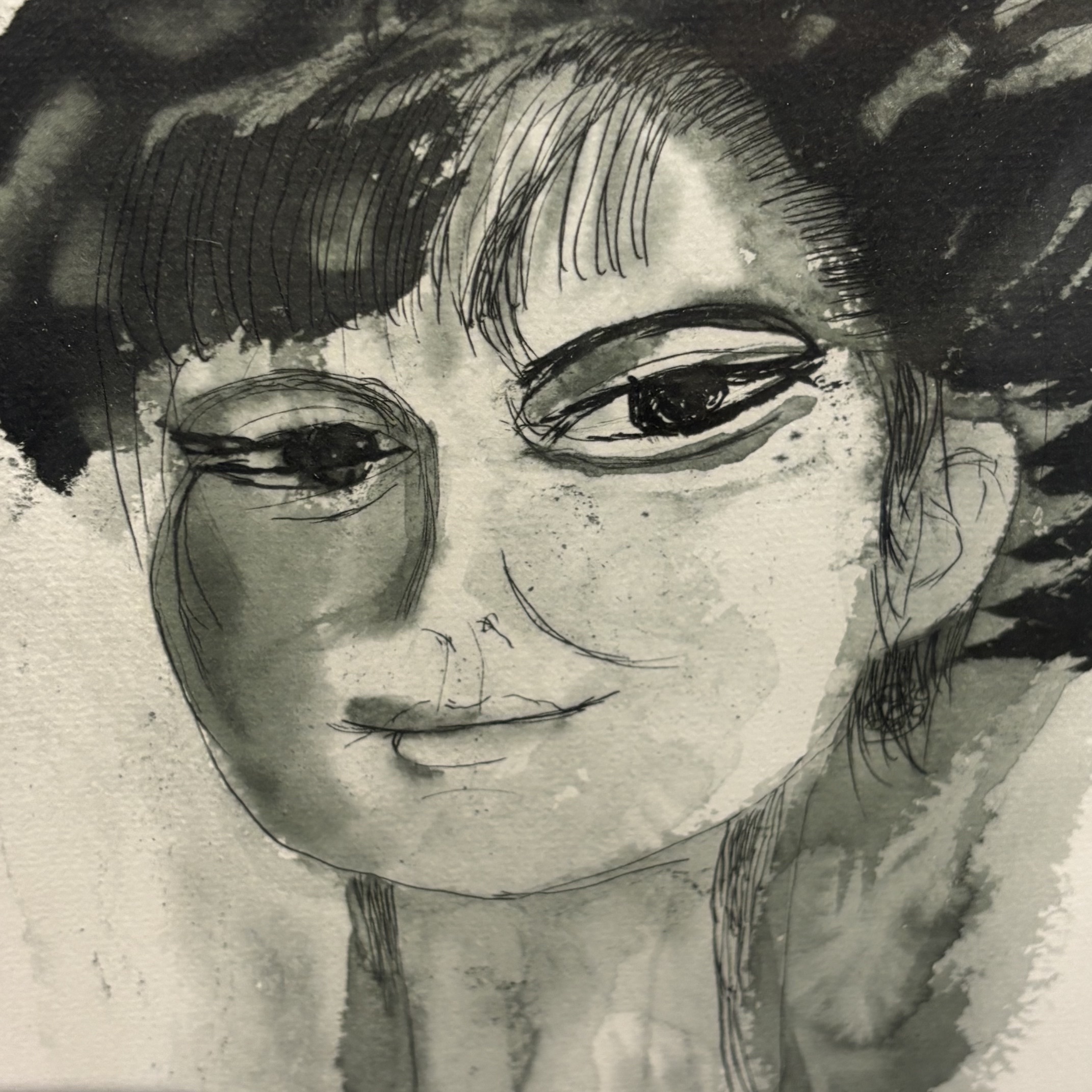 Dipinto Acquarello Bruno Cassinari “ Volto di donna “ 1961. Mis 47 x cm 37 - immagine 9