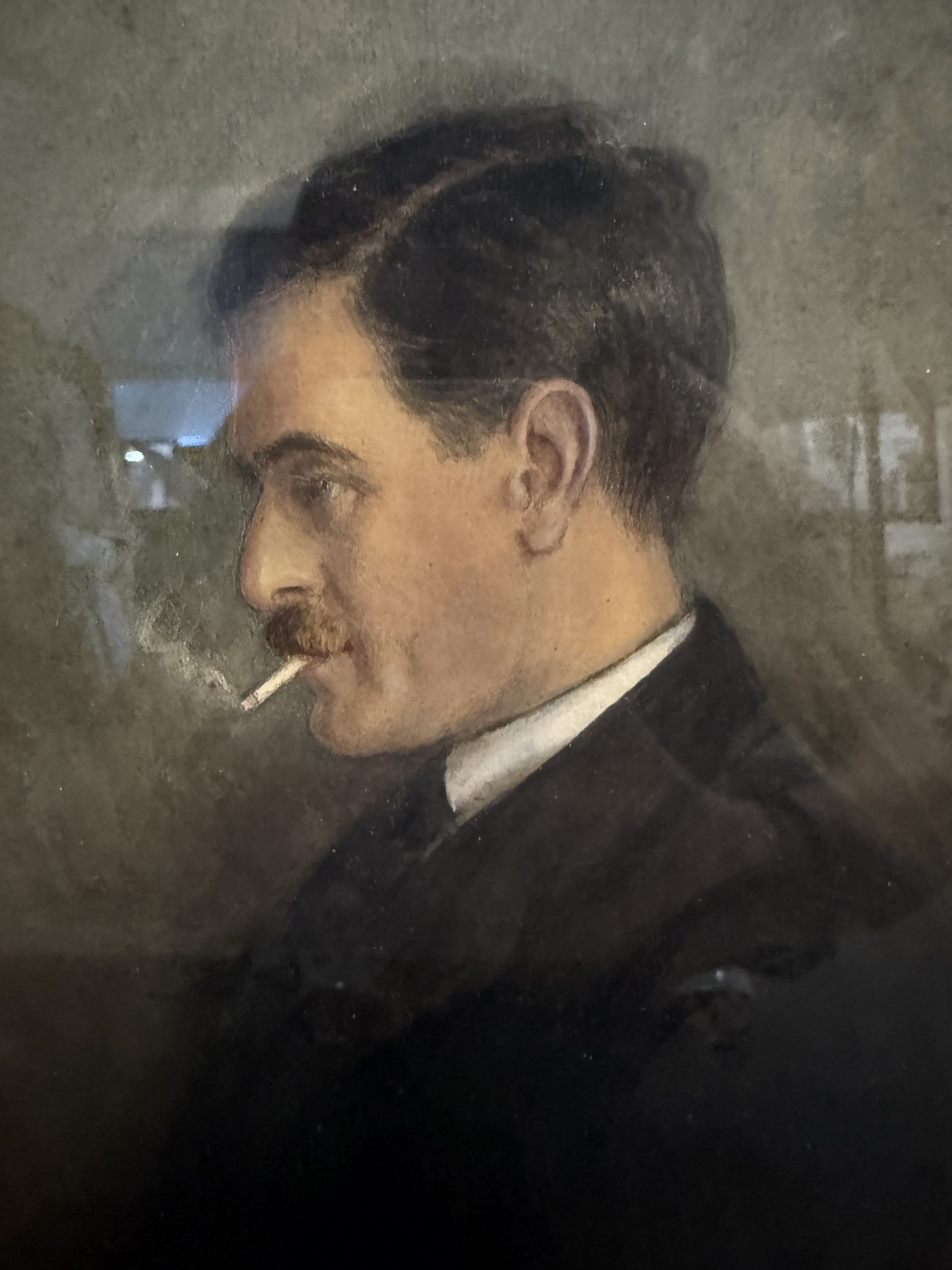 Antico acquarello Biggs 1918 raffigurante personaggio, 25x16cm - immagine 11