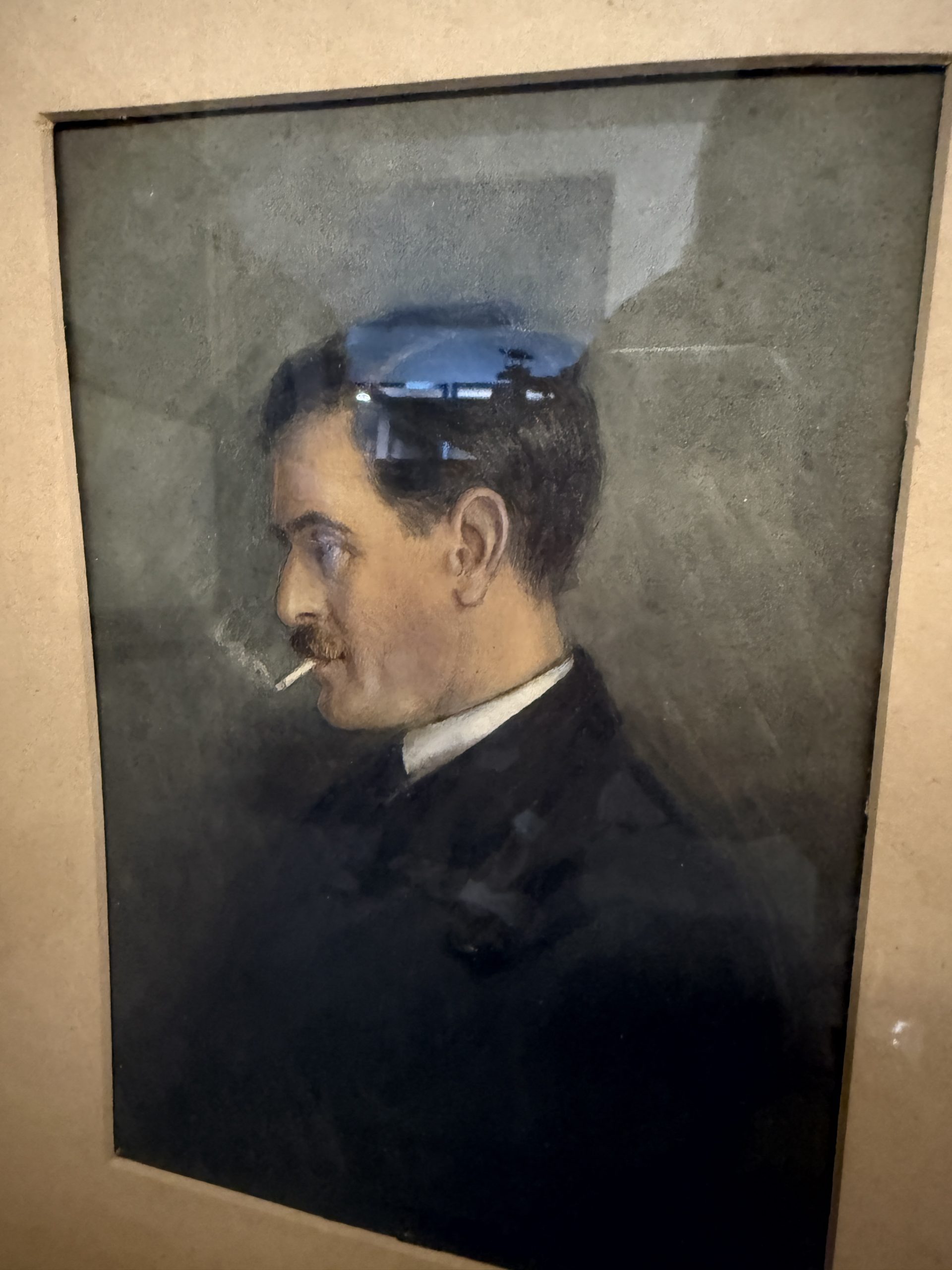 Antico acquarello Biggs 1918 raffigurante personaggio, 25x16cm - immagine 13