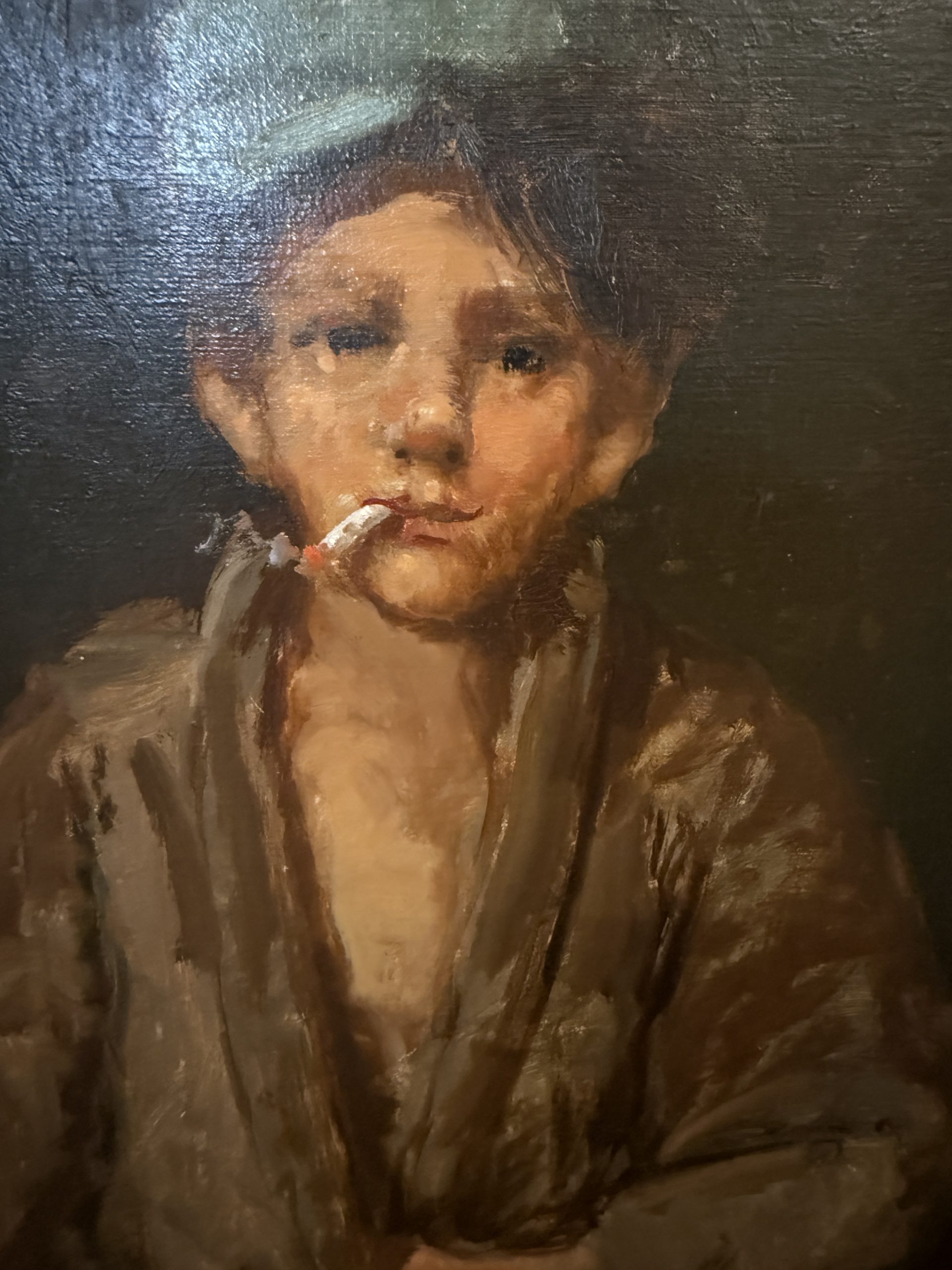 Antico dipinto olio su tela Scugnizzo Napoletano, '900, firmato 40x30cm - immagine 5
