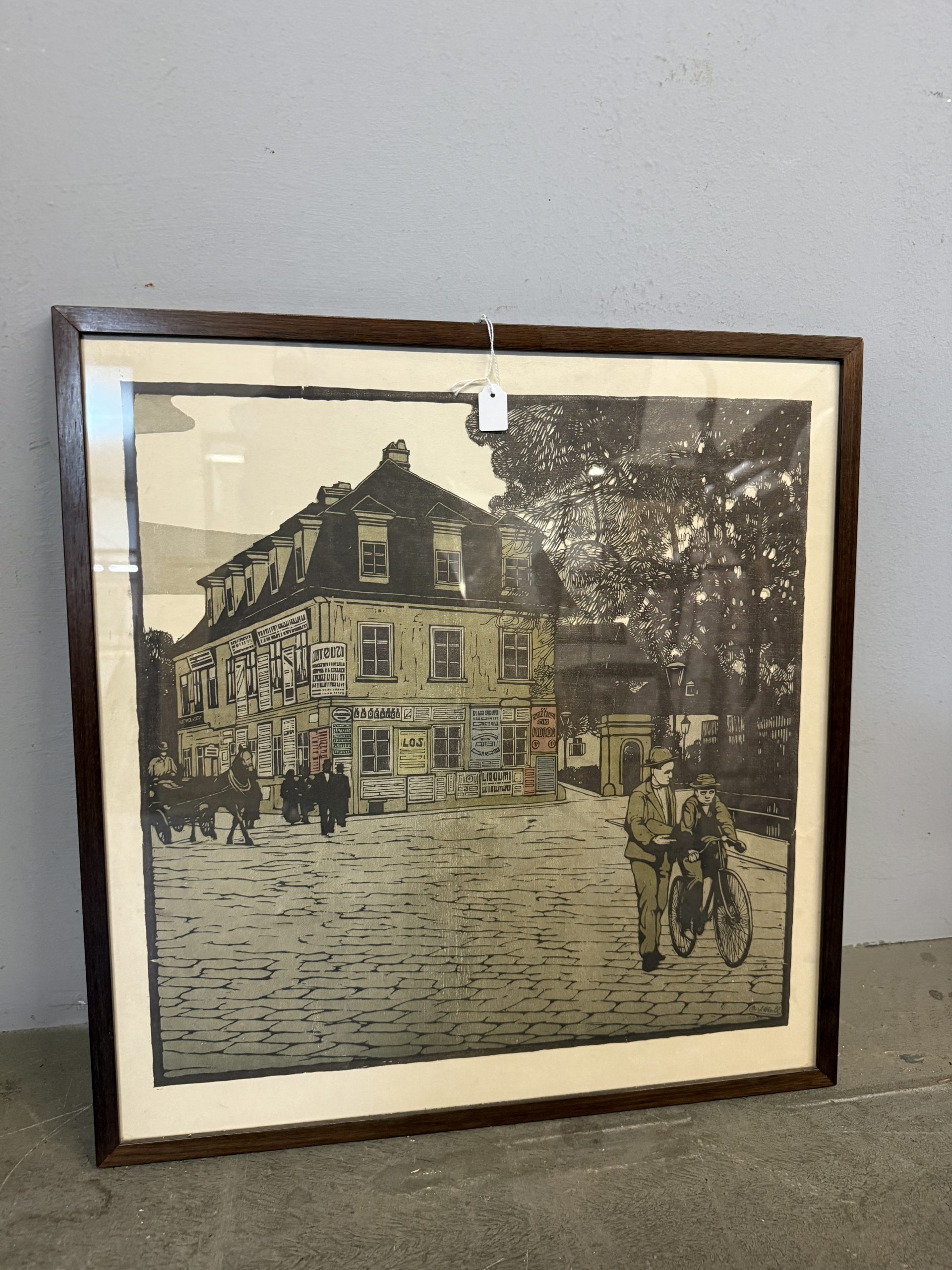 Antica Xilografia 1903 Carl Moll (Wien 1861-1945) 53x51cm - immagine 3