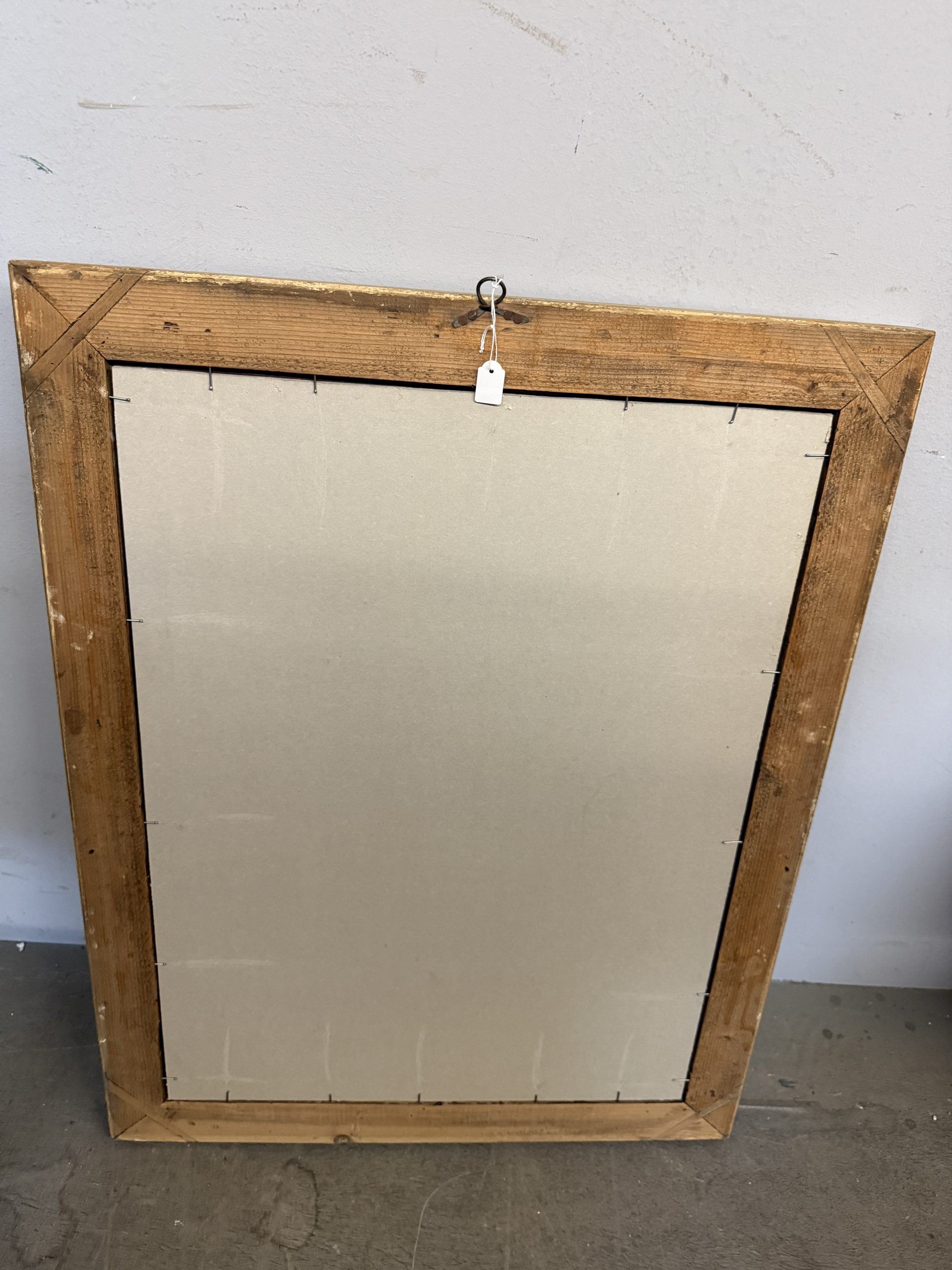 Antica specchiera dorata a mecca XIX sec, 78x60cm - immagine 7