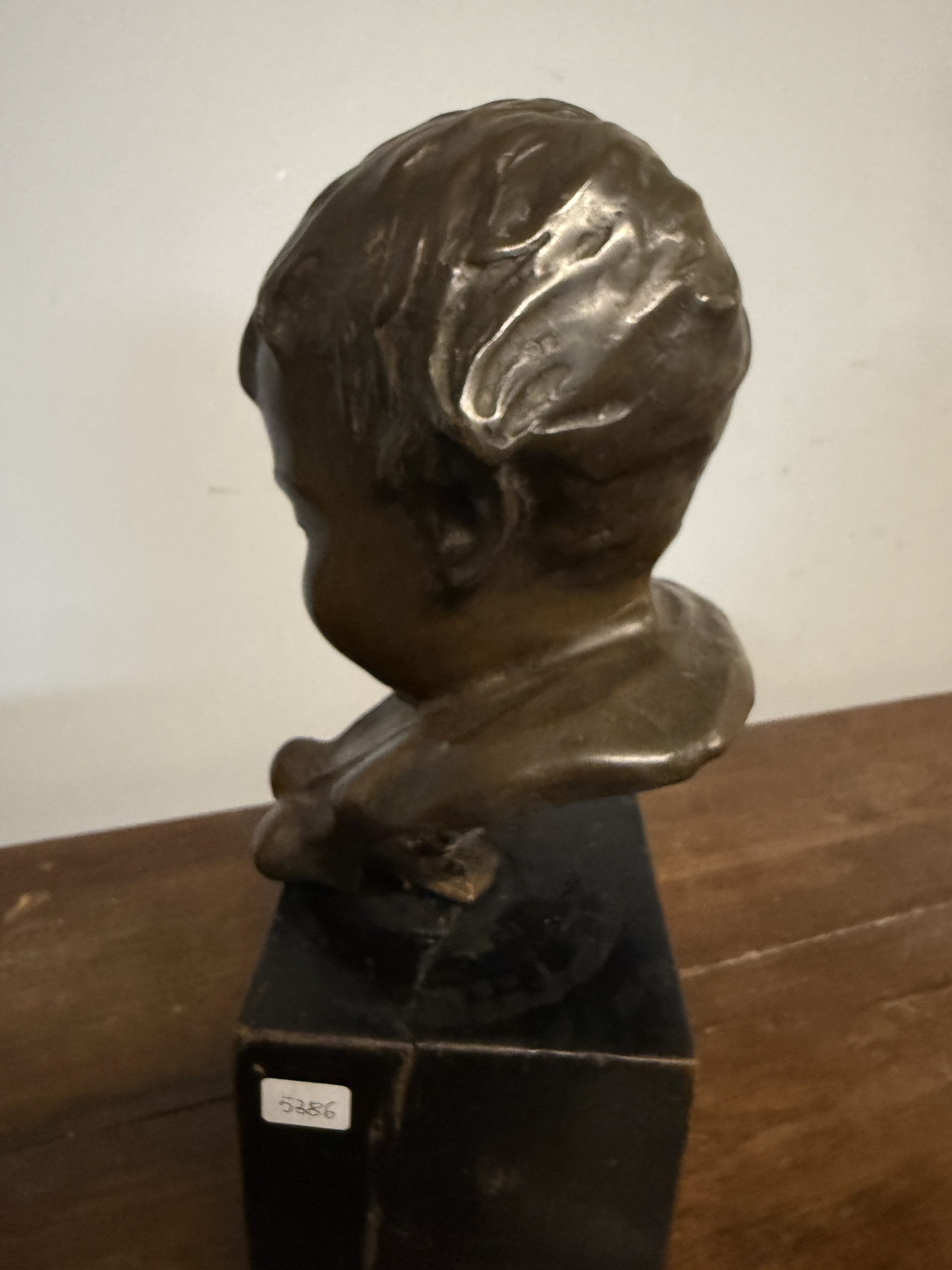 Antica scultura in bronzo volto di bambino. Lionello Balestrieri. (Cetona 1872-1958), fine XIXsec - immagine 10