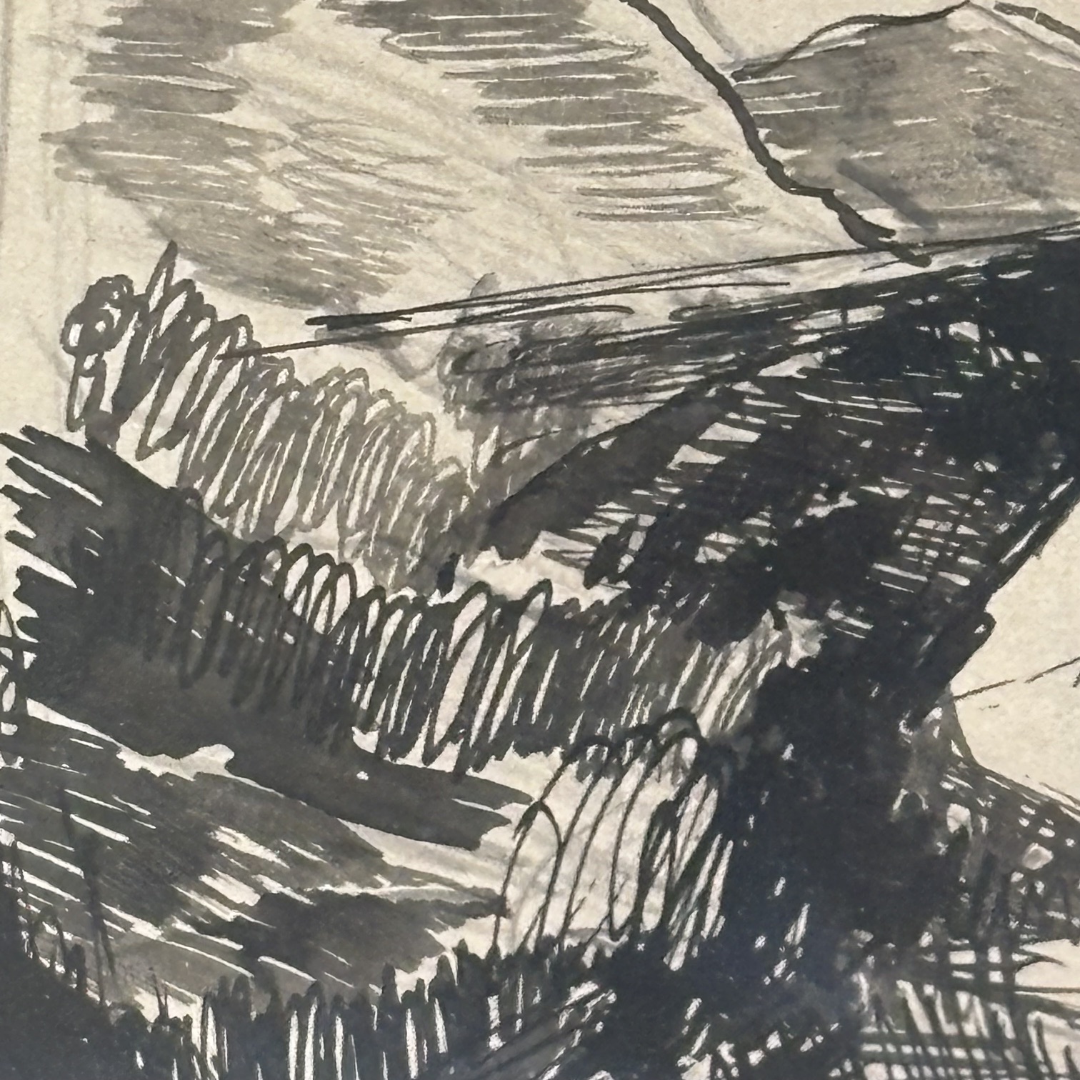Giacomo Balla, Disegno a China “ Ponte sulla Flaminia “ 1950 . Mis 25 x cm 20 - immagine 5