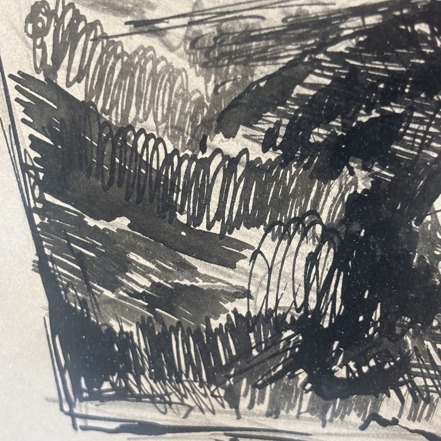 Giacomo Balla, Disegno a China “ Ponte sulla Flaminia “ 1950 . Mis 25 x cm 20 - immagine 8