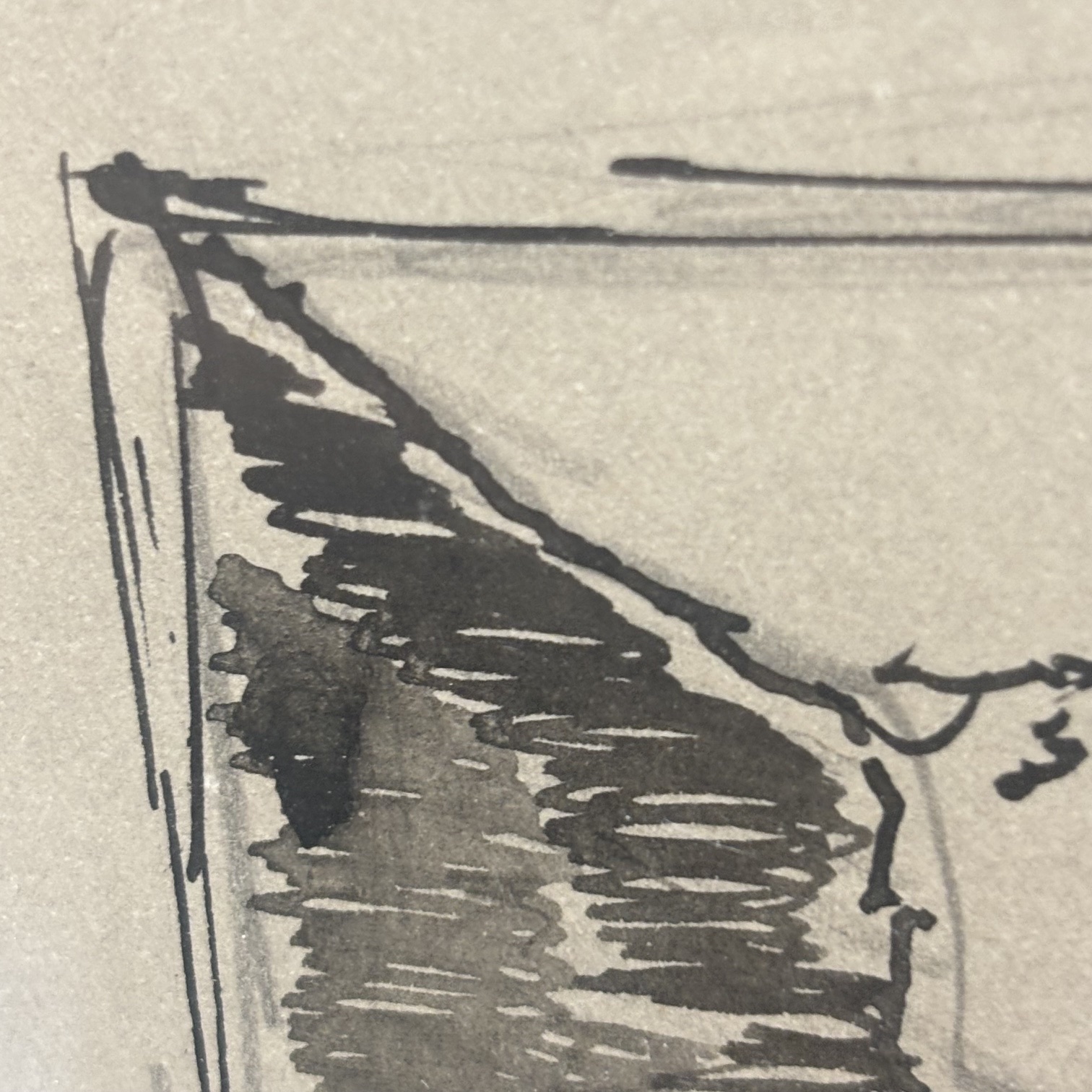 Giacomo Balla, Disegno a China “ Ponte sulla Flaminia “ 1950 . Mis 25 x cm 20 - immagine 9