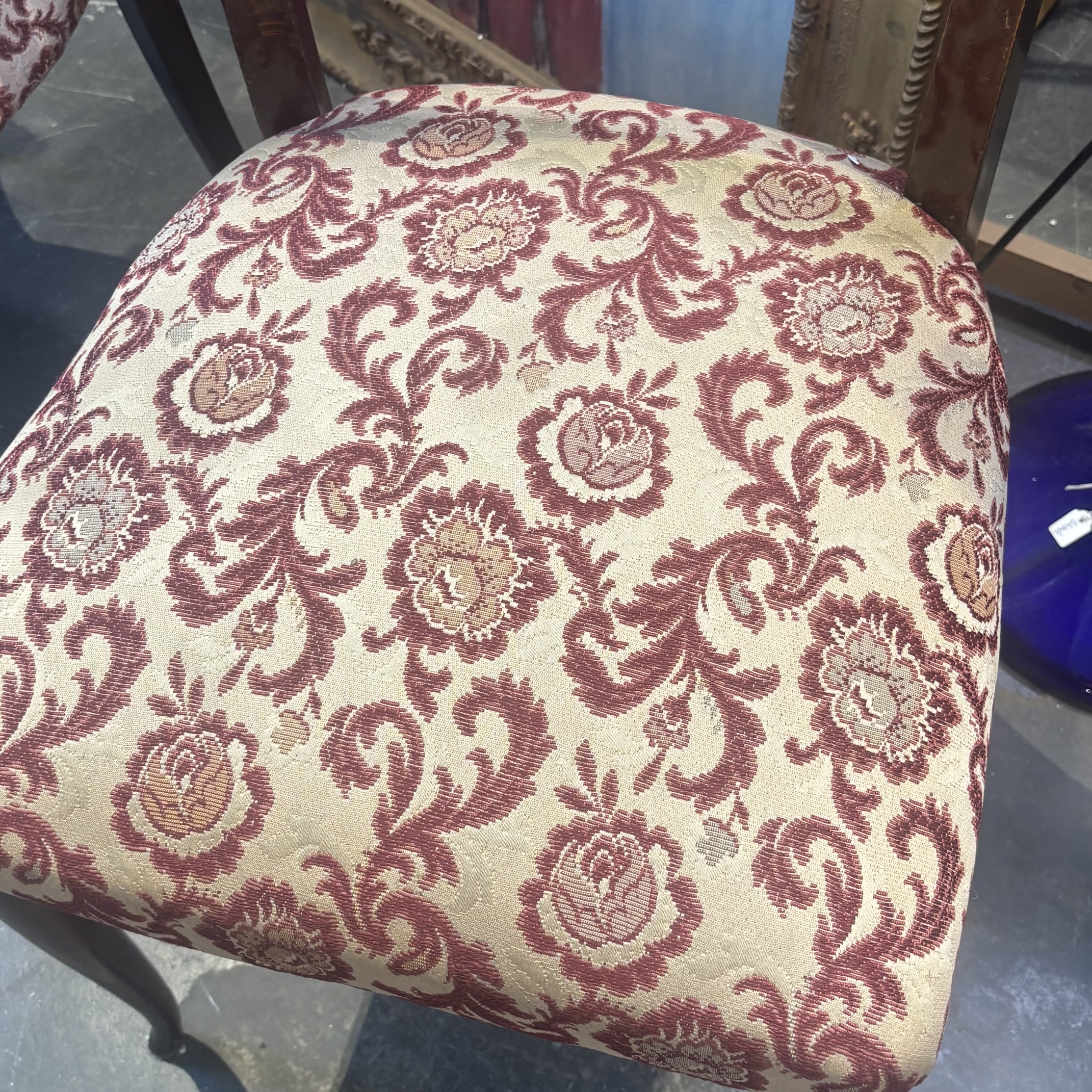 Tavolo in palissandro anni 50 mid century piano marmo rosso . Con sei sedie. Restaurato mis 200 x cm 95 - immagine 14