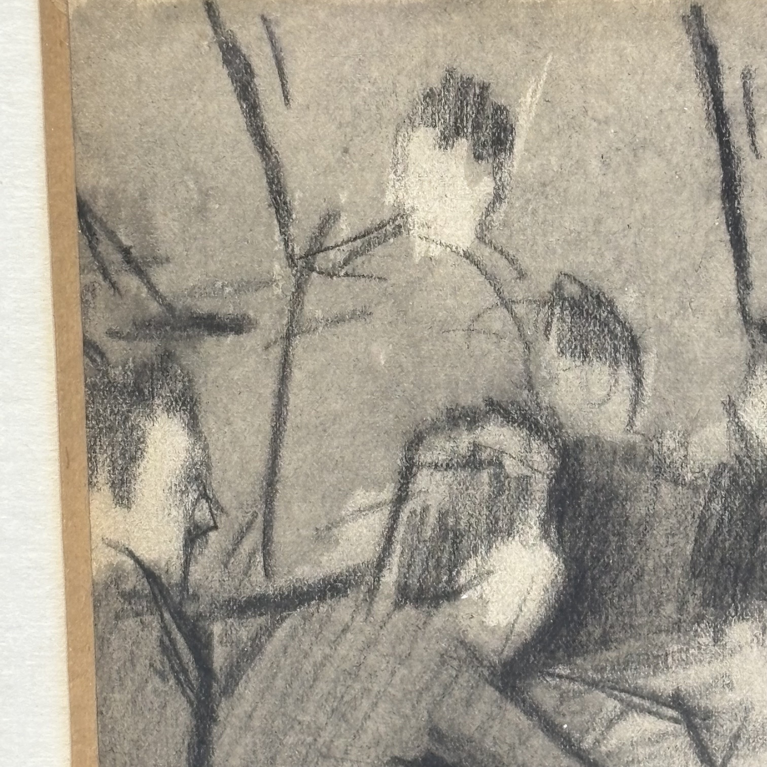 Mario Sironi .” La riunione “. Grafite e acquerello su Carta . cm 28 x cm 24 - immagine 3