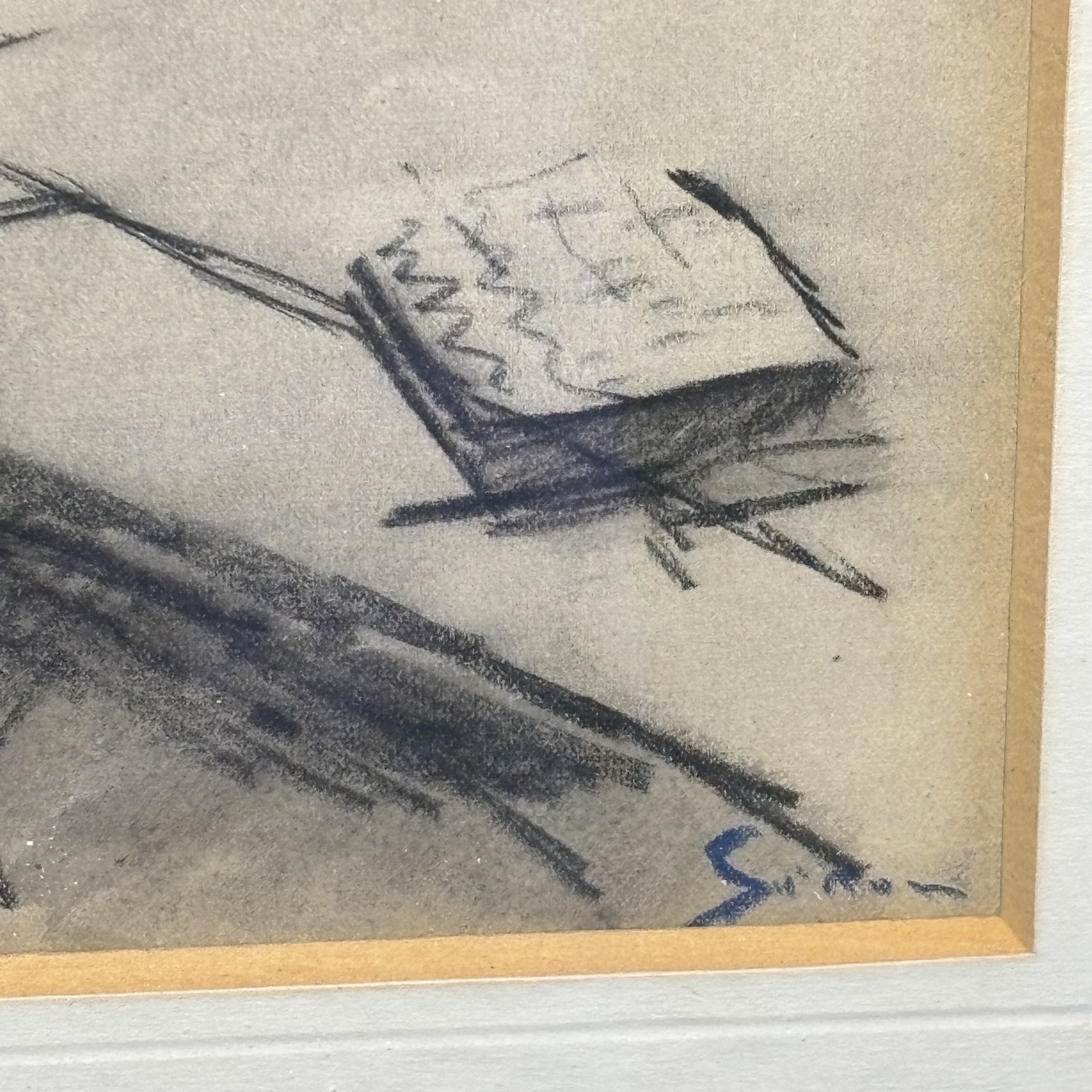 Mario Sironi .” La riunione “. Grafite e acquerello su Carta . cm 28 x cm 24 - immagine 5