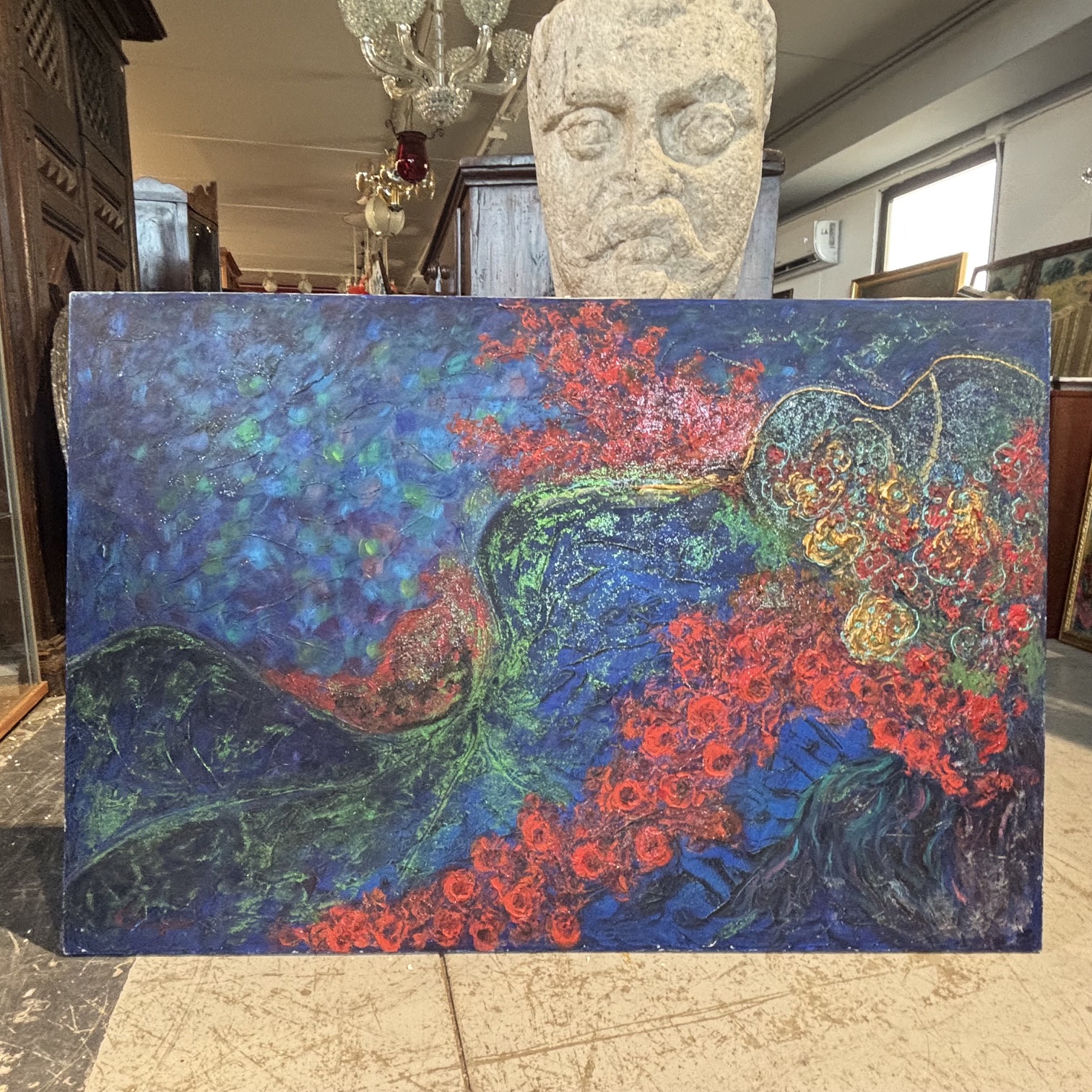 Gianfranco Zaccagnino (ROMA) Olio su tela “ Madre Natura “ 2020 mis 120 x cm 80 , Arte moderna e contemporanea .