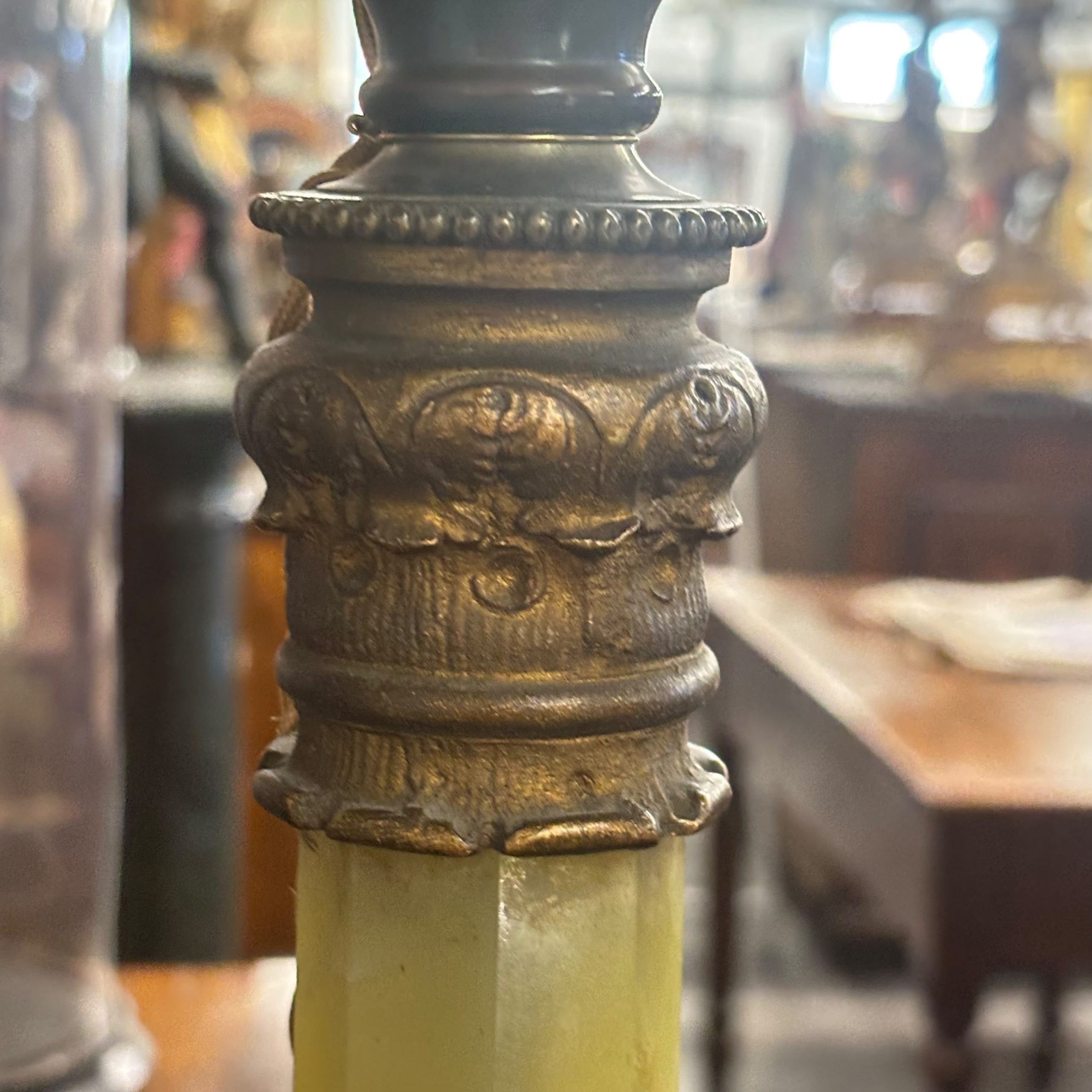 Bellissima lampada antica a petrolio vittoriana, XIX sec, 96x31cm - immagine 5
