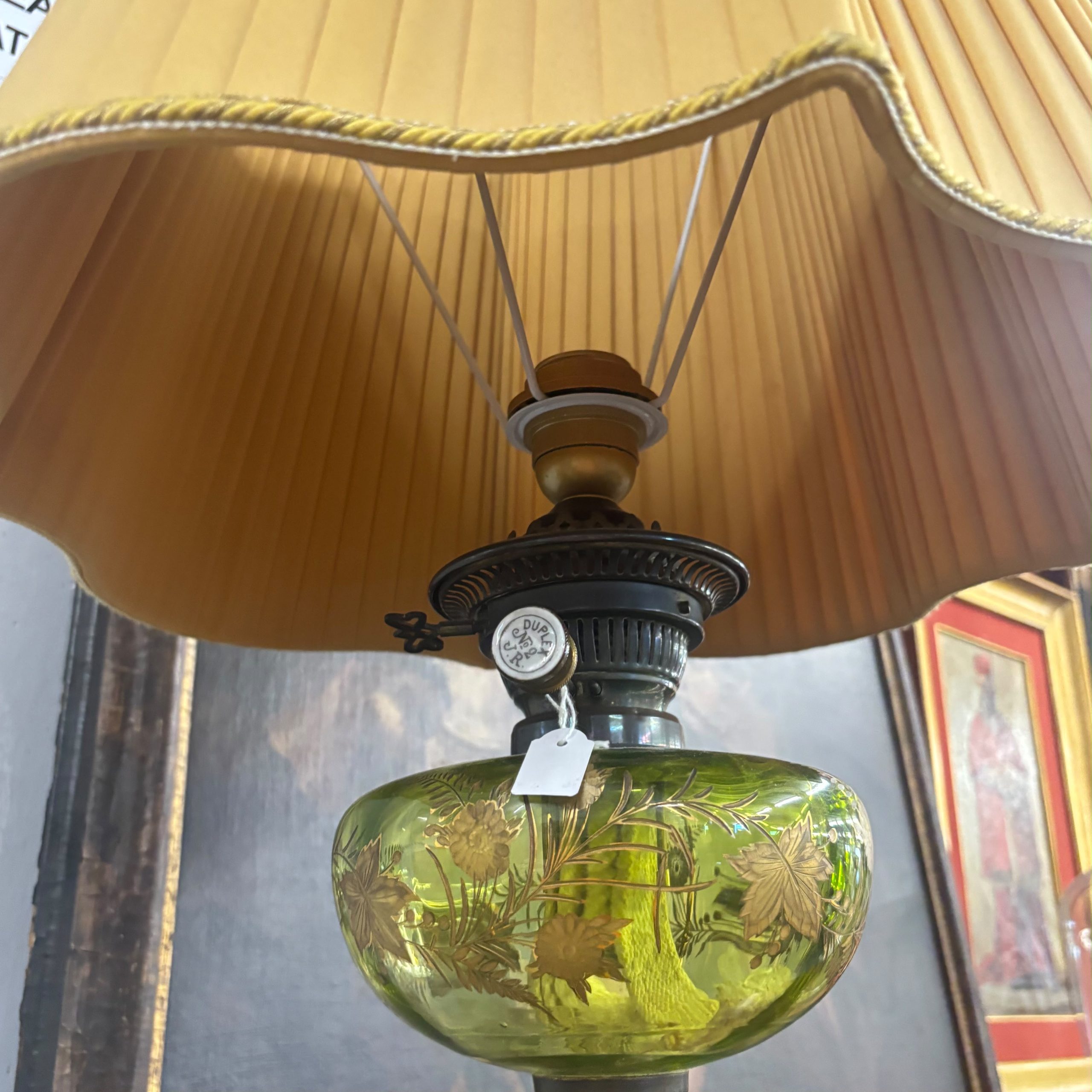 Bellissima lampada antica a petrolio vittoriana, XIX sec, 96x31cm - immagine 7