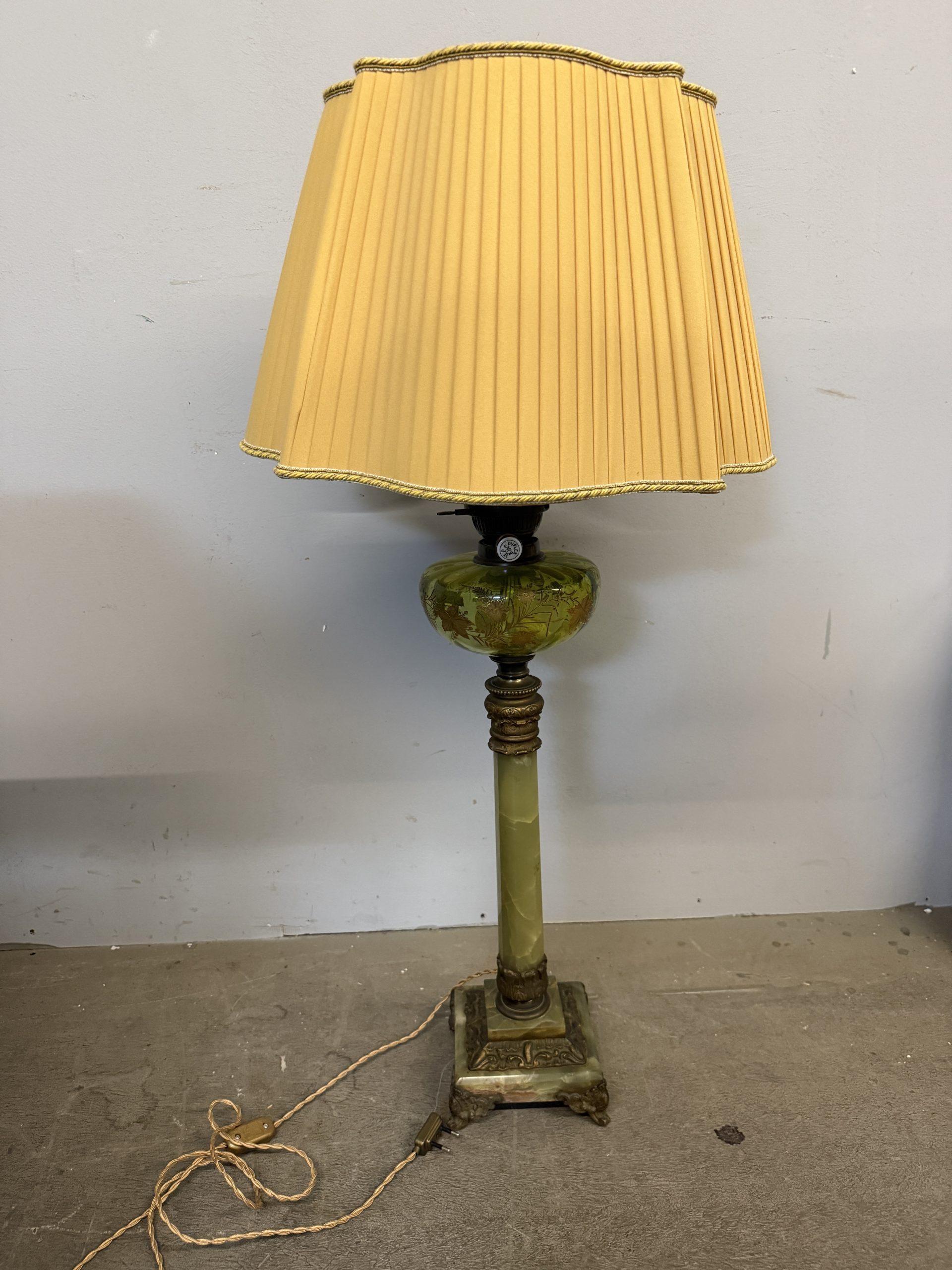 Bellissima lampada antica a petrolio vittoriana, XIX sec, 96x31cm - immagine 3