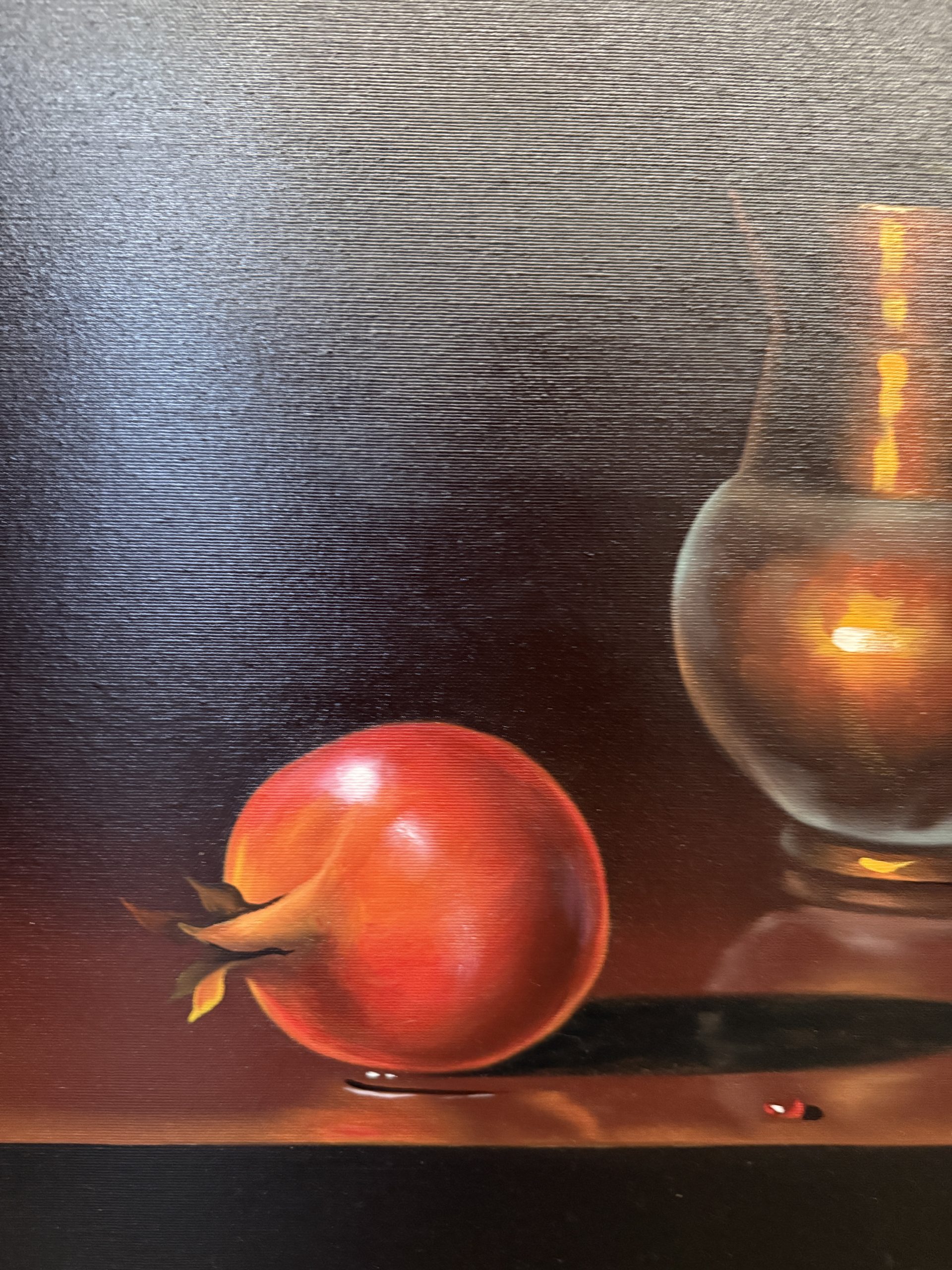 Quadro olio su tela arte moderna e contemporanea con melograni, 70x60cm - immagine 5