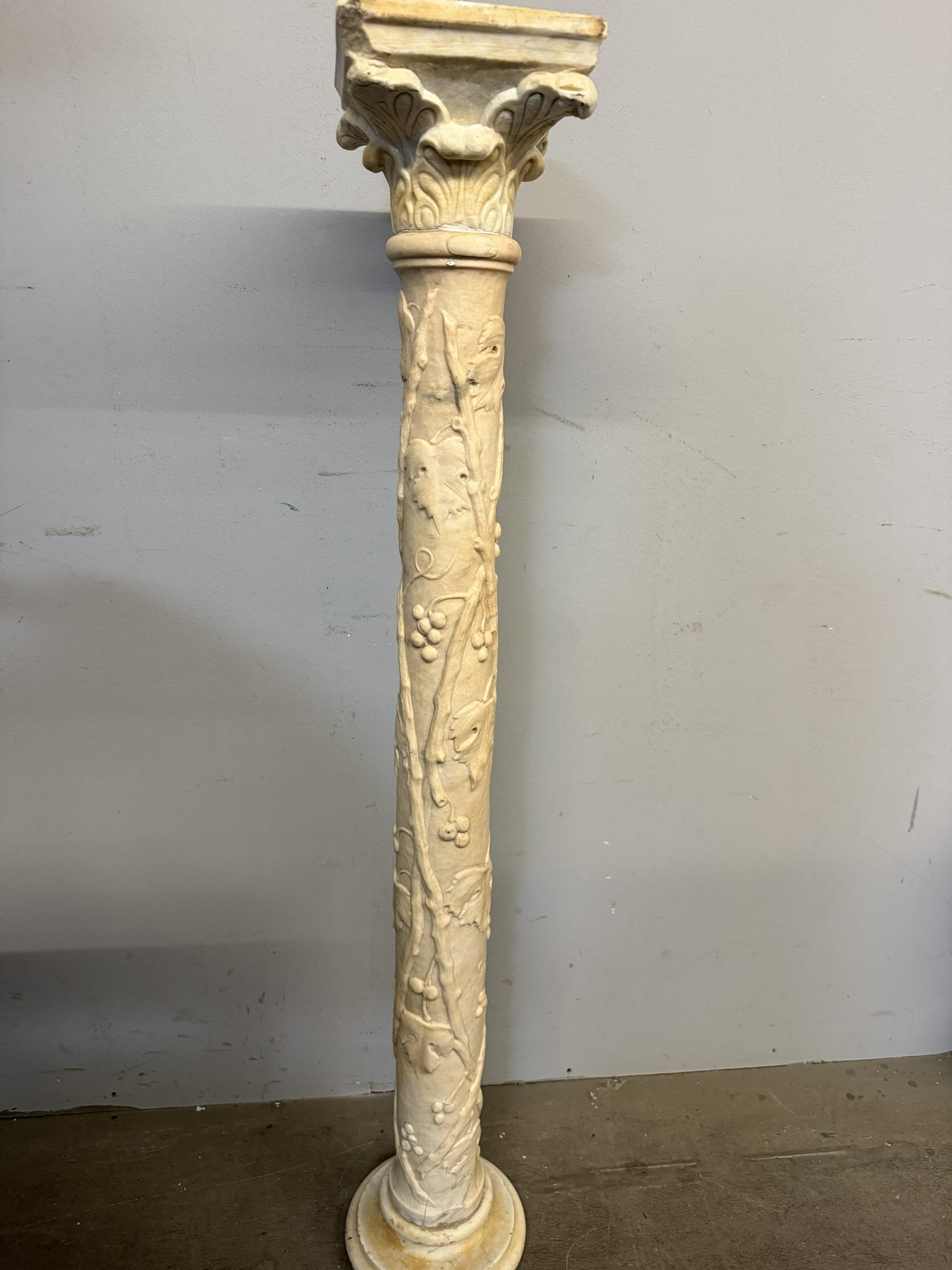 Antica colonna in marmo liberty '900, 120x40cm - immagine 2