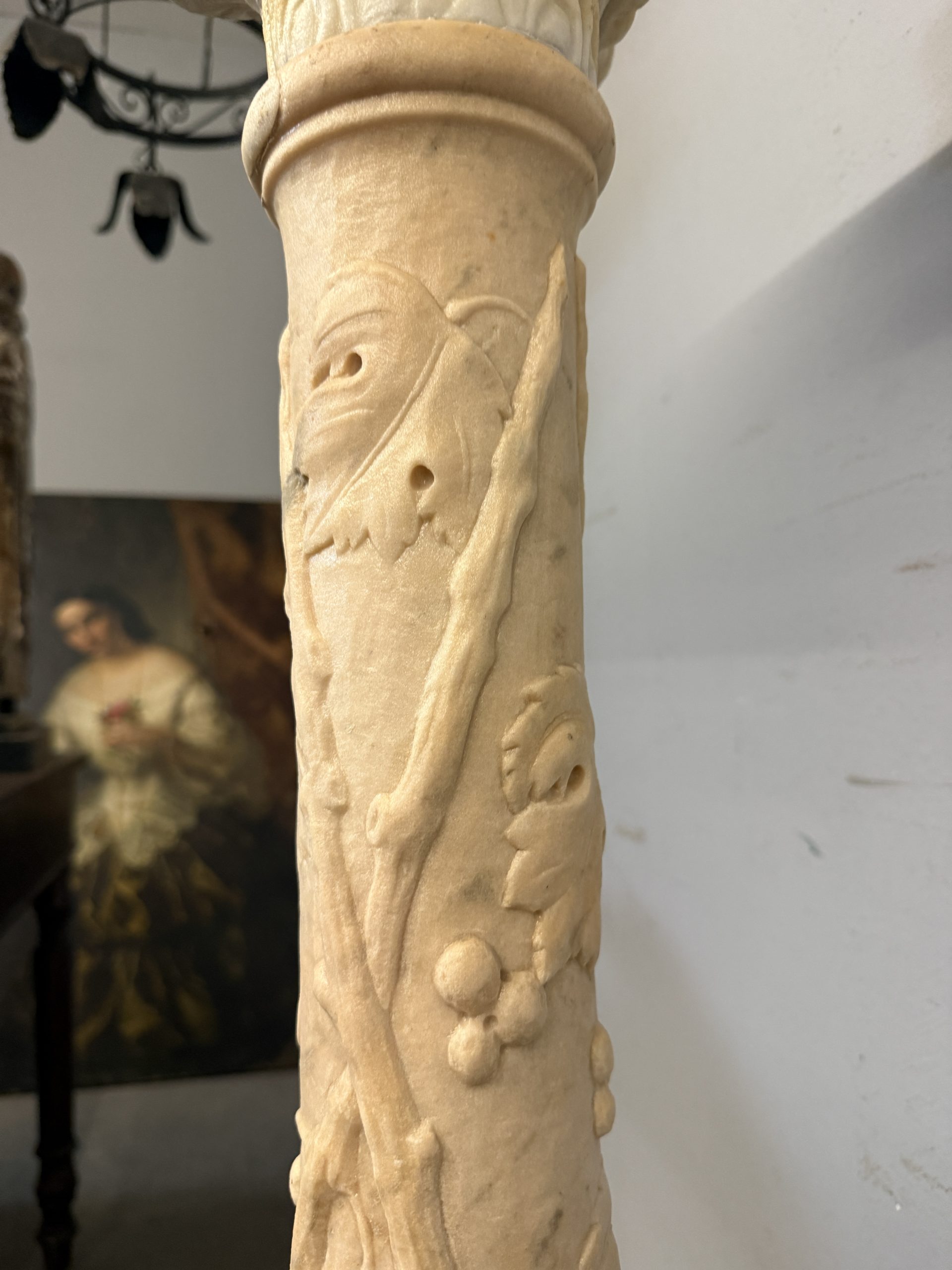 Antica colonna in marmo liberty '900, 120x40cm - immagine 7