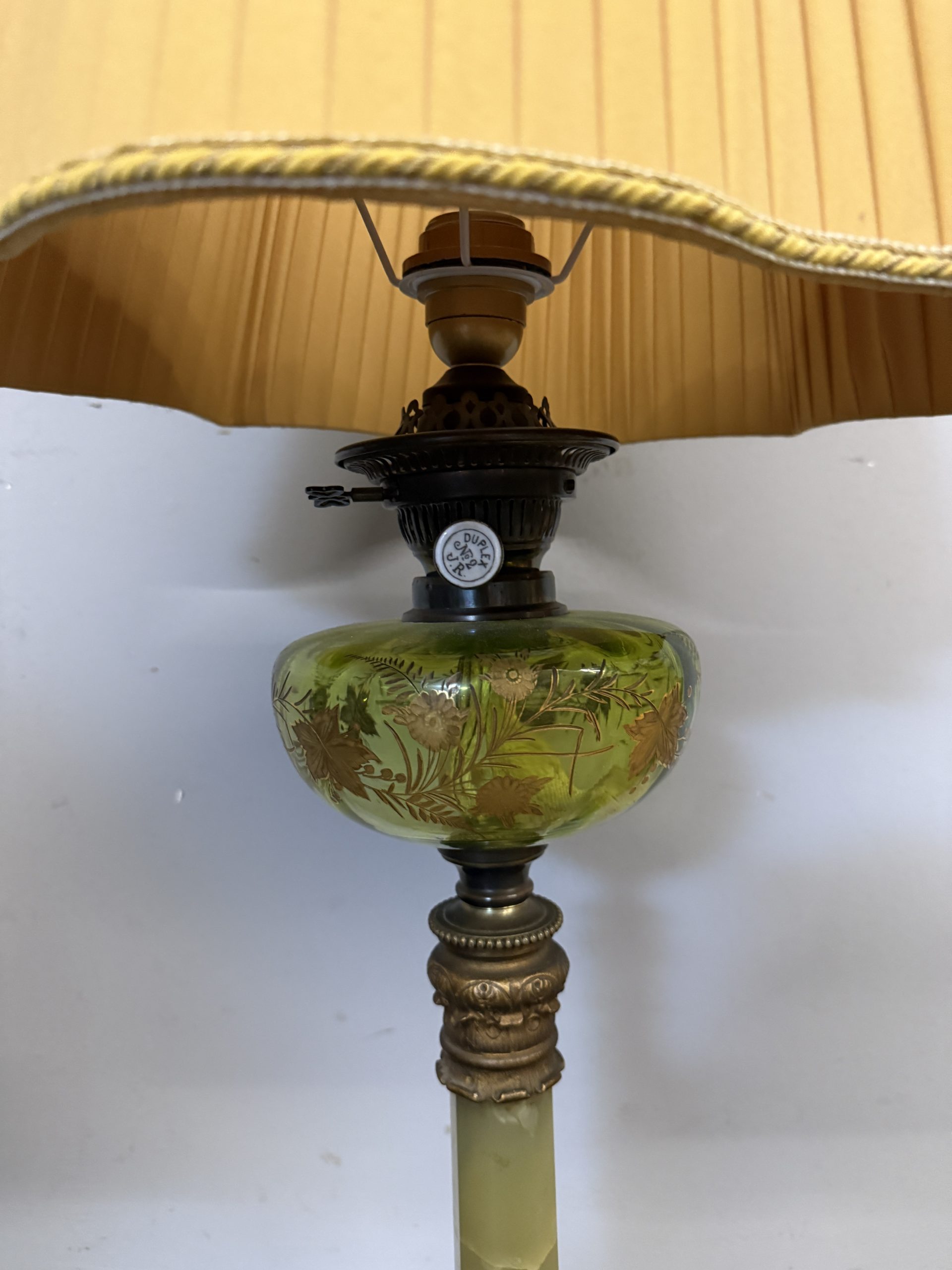 Bellissima lampada antica a petrolio vittoriana, XIX sec, 96x31cm - immagine 13