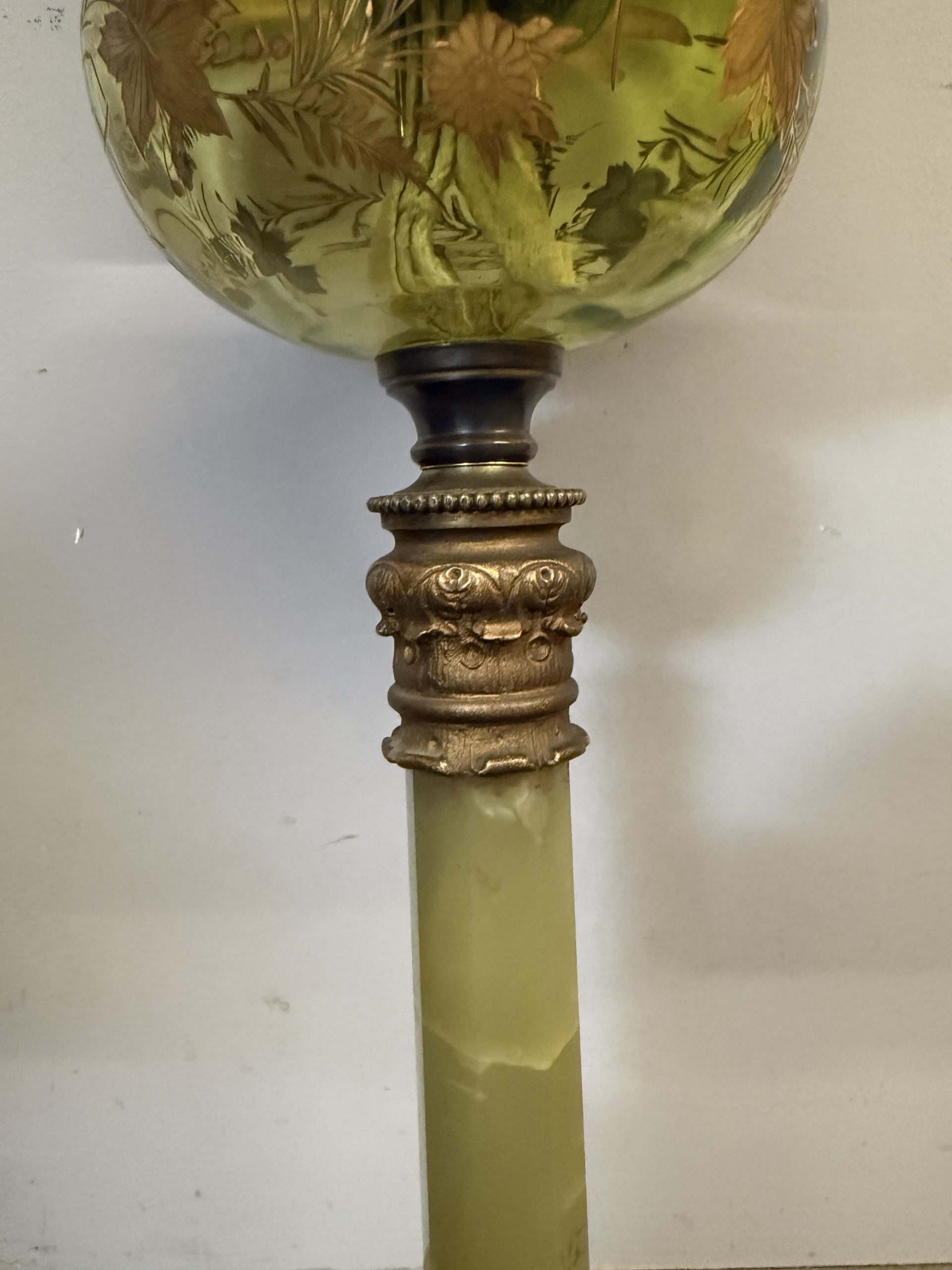Bellissima lampada antica a petrolio vittoriana, XIX sec, 96x31cm - immagine 16
