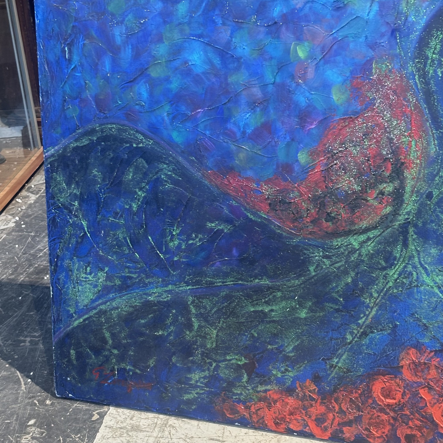 Gianfranco Zaccagnino (ROMA) Olio su tela “ Madre Natura “ 2020 mis 120 x cm 80 , Arte moderna e contemporanea . - immagine 7