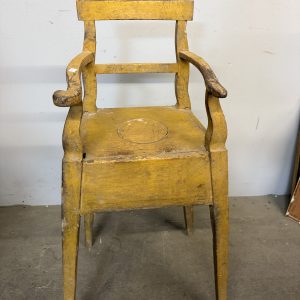 Alternative view of Antico raro seggiolone da bambino laccato '800, 90x38x29cm