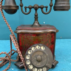 Alternative view of Telefono vintage Francia anni '60 dipinto e intarsiato in ottone