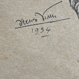 Alternative view of Disegno a china su carta “figure distese “ 1934 Lorenzo Viani (Viareggio 1882- Ostia 1936 ) mis 18 x cm 12 Firmata e datata in basso a sinistra. Misure complessive con cornice Mis 30 x cm 24.