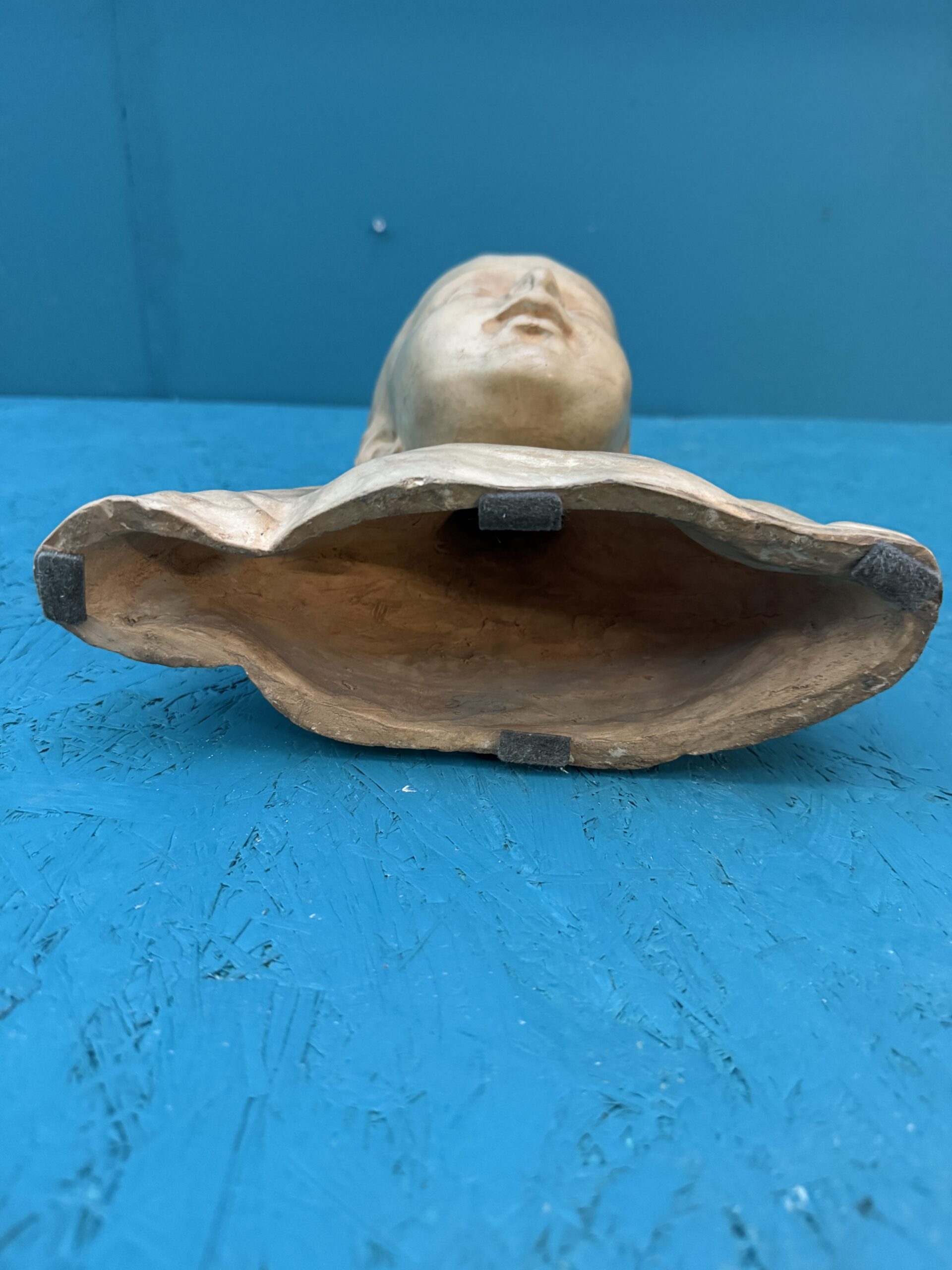 Antico busto in terracotta patinata XIX sec bambino, 28x23x14cm - immagine 9
