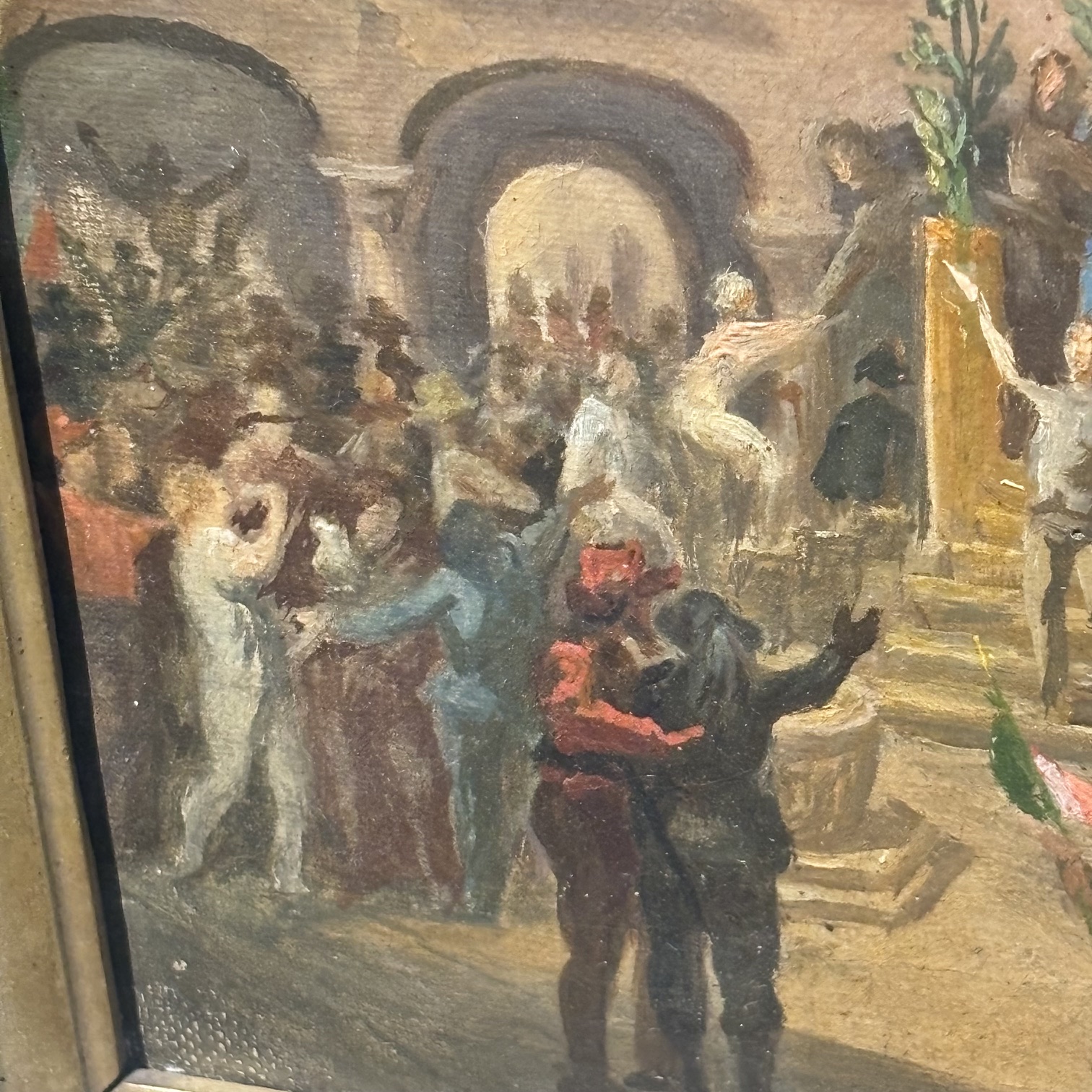 Carlo Ademollo . Antico Olio su tela 1870 Risorgimento ā La vittoria del Si ā Regno Dā Italia Re Vittorio Emanuele II. Mis 42 x36 - immagine 5