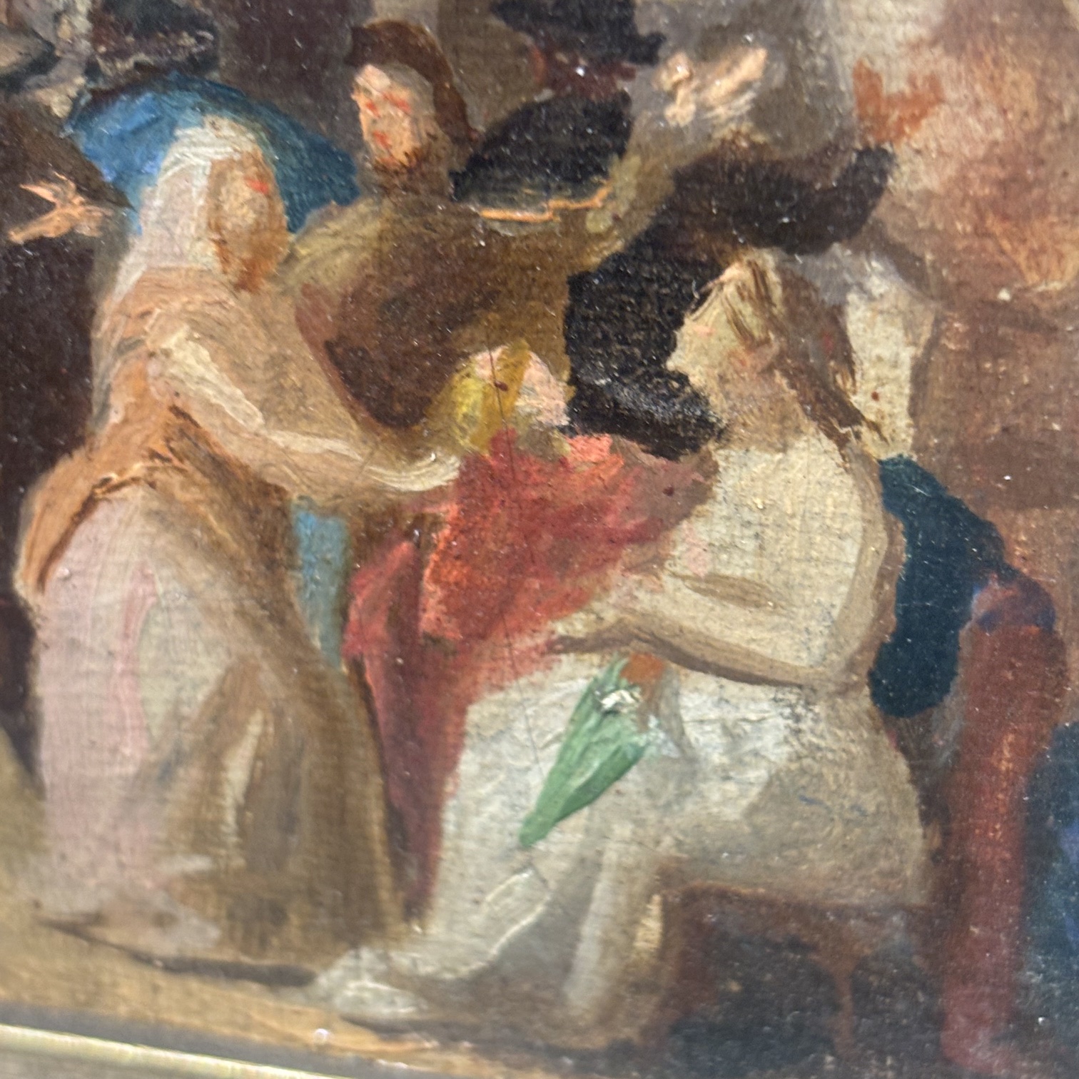 Carlo Ademollo . Antico Olio su tela 1870 Risorgimento ā La vittoria del Si ā Regno Dā Italia Re Vittorio Emanuele II. Mis 42 x36 - immagine 8