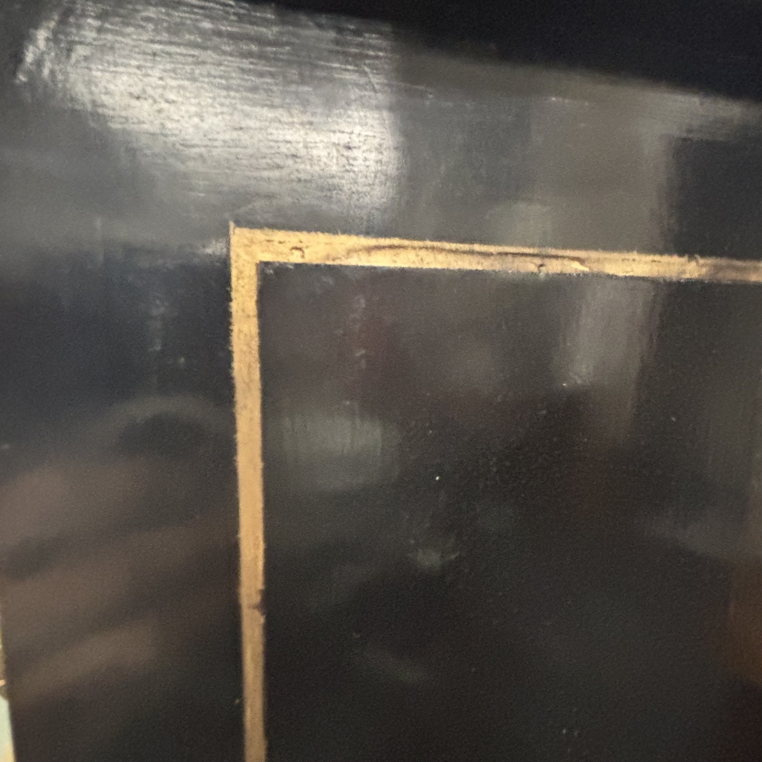 Antico secretaire Napoleone III sec XIX ebano, bronzi e intarsi in ottone e madreperla. Mis H cm 135 L 73 prof cm 35 - immagine 16