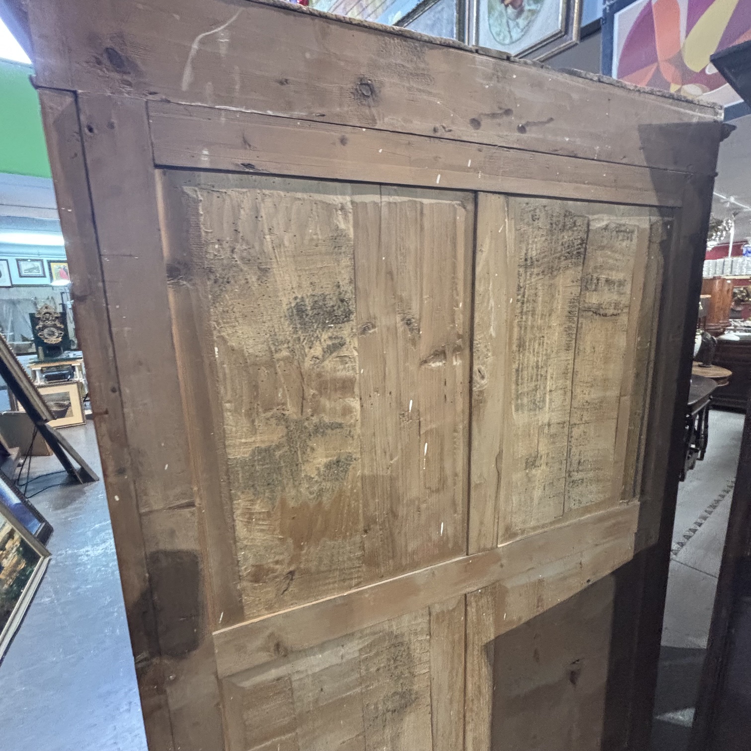 Antico armadio Guardaroba toscano Senese 1850 a rombi. Restaurato mis H214 Prof cm 62 Larghezza cm 145 - immagine 16