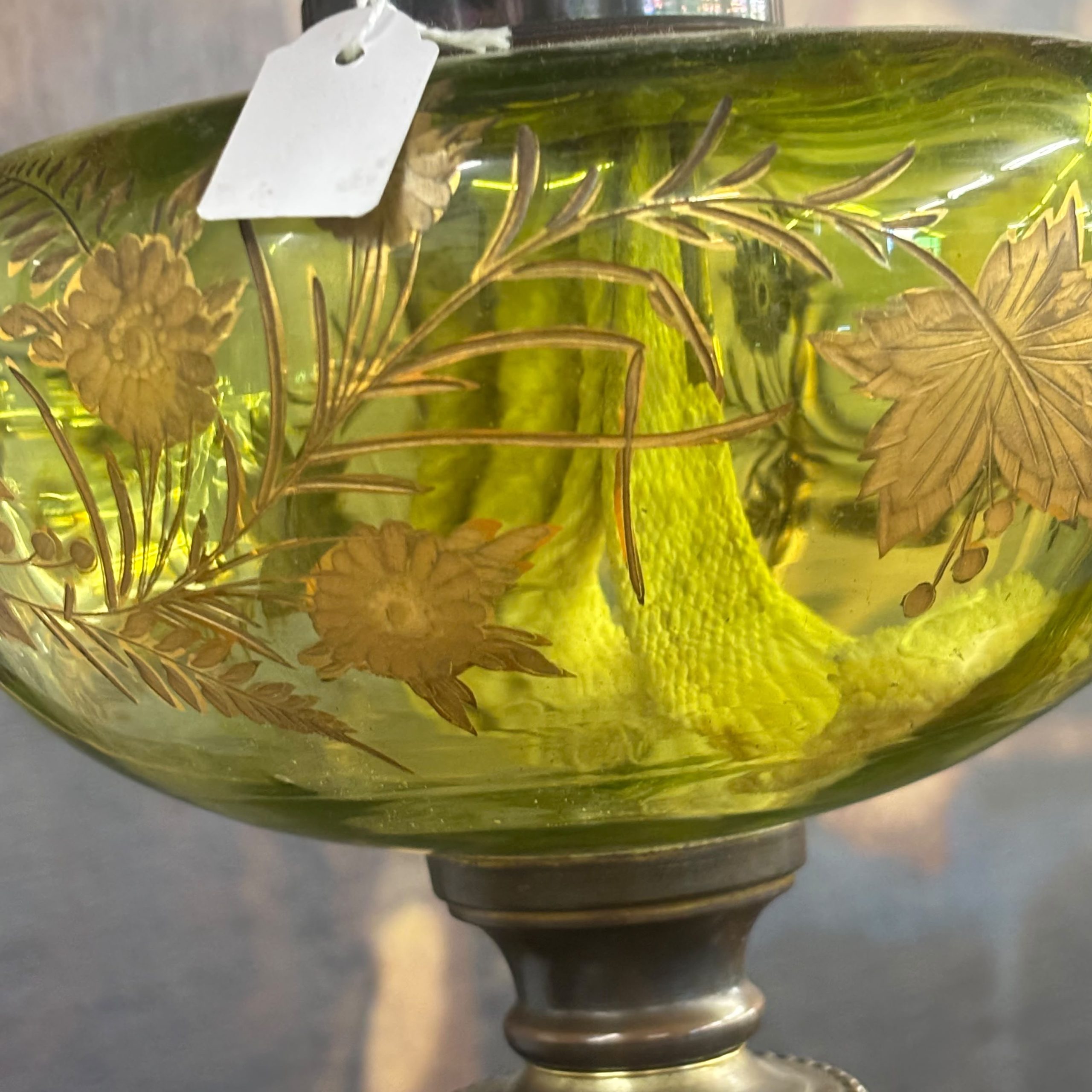 Bellissima lampada antica a petrolio vittoriana, XIX sec, 96x31cm - immagine 9