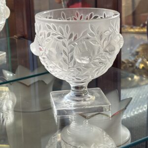 Lalique coppa centrotavola Elisabeth in cristallo. 1960