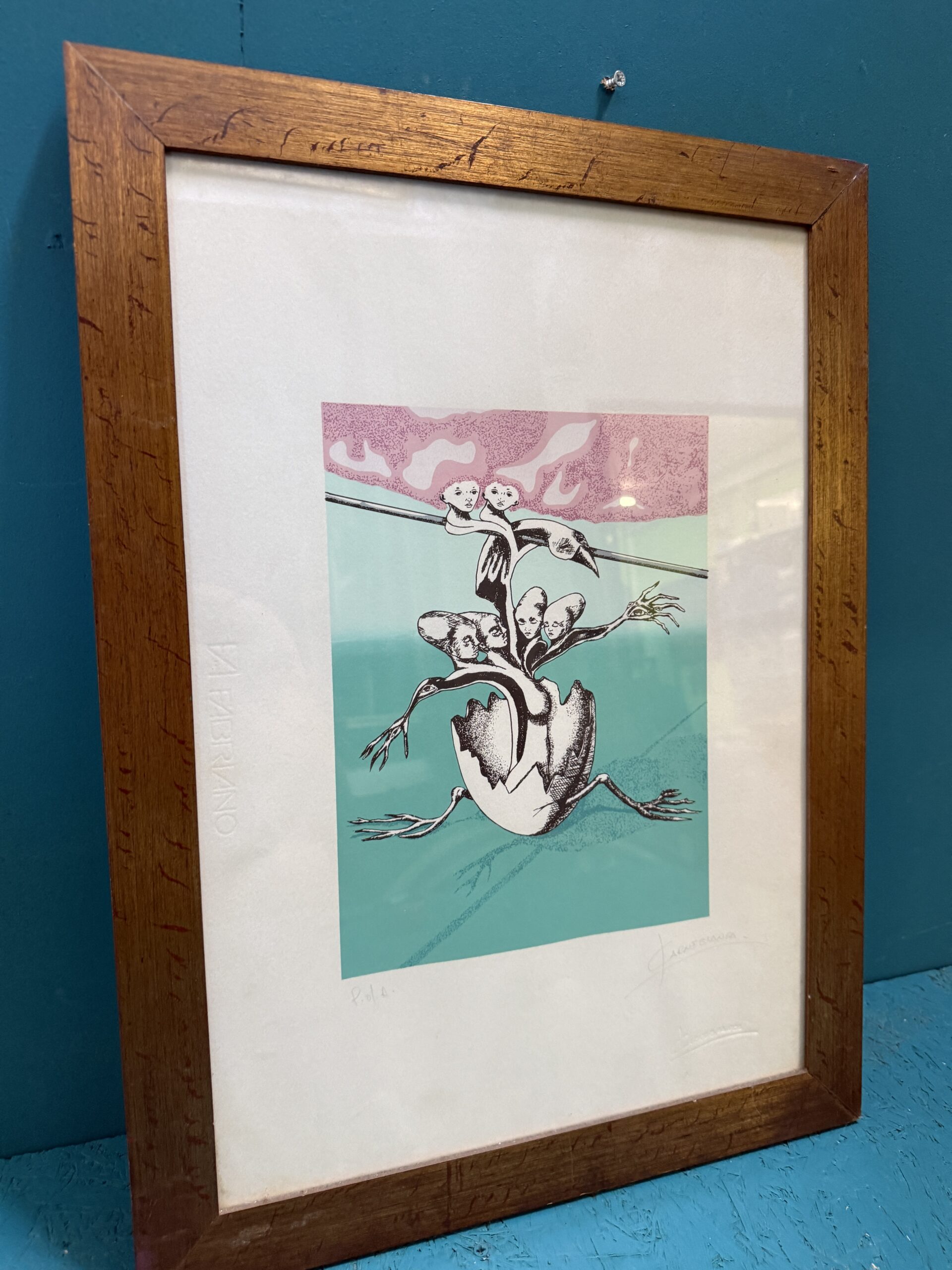 Litografia Prova d'autore, Enzo Carnebianca, 56x43cm