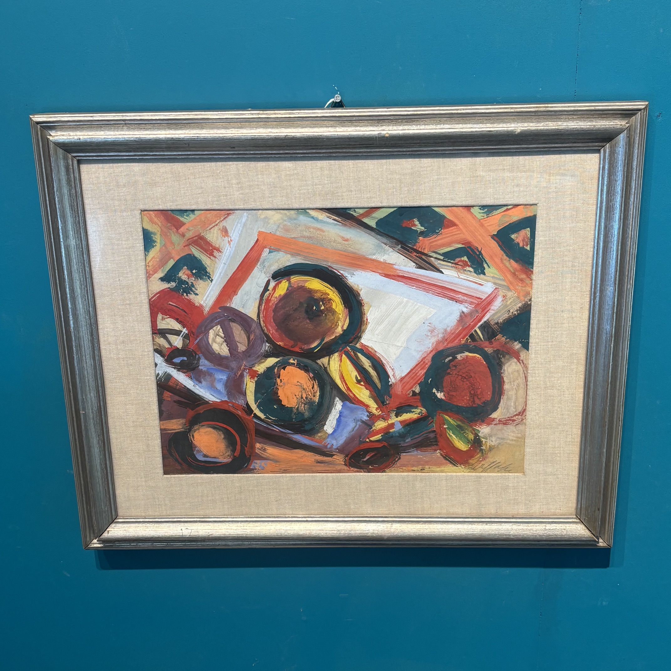 Luigi Spazzapan olio e tempera su cartone 1935 Natura morta. Mis 67,50 x55