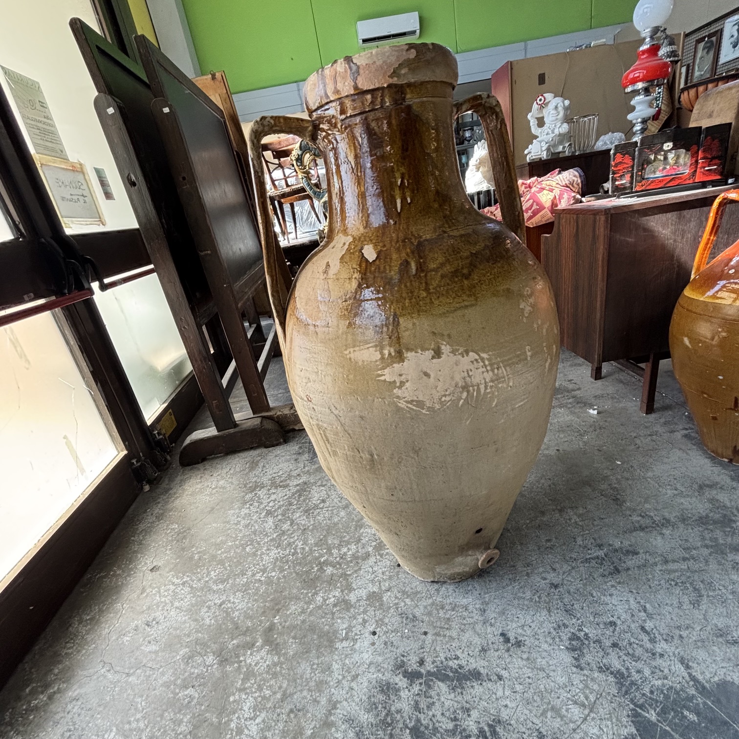 Antico grande vaso da giardino orcio Capasone Pugliese XIX sec . H cm 130 - immagine 9