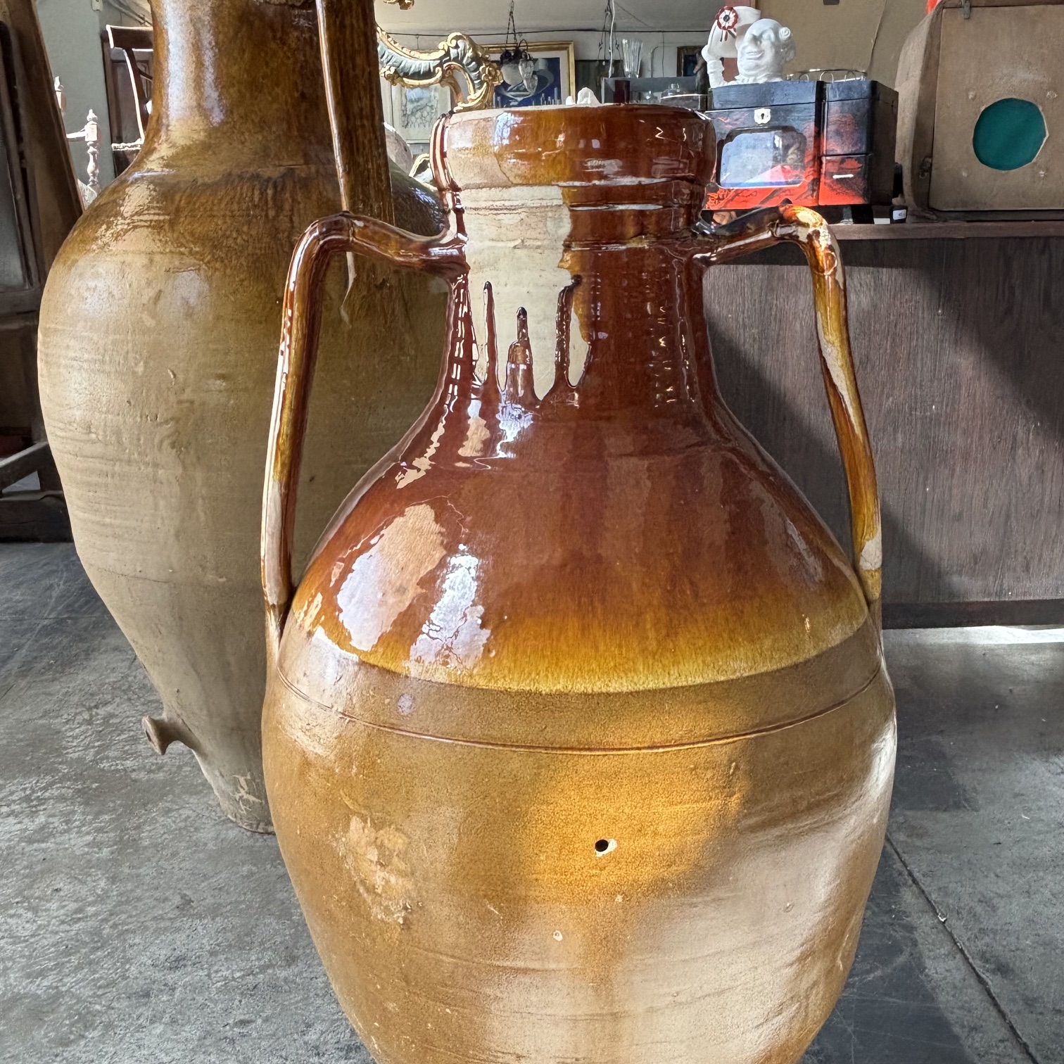o grande vaso da giardino orcio Capasone Pugliese XIX sec . H cm 96 - immagine 4