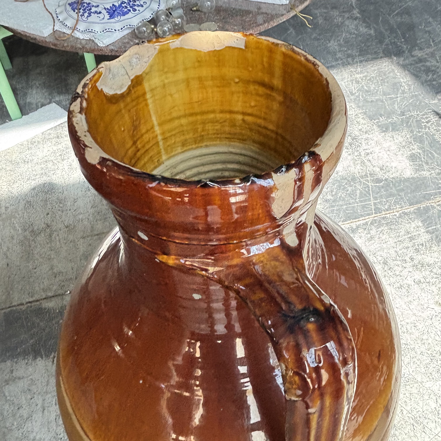 o grande vaso da giardino orcio Capasone Pugliese XIX sec . H cm 96 - immagine 5