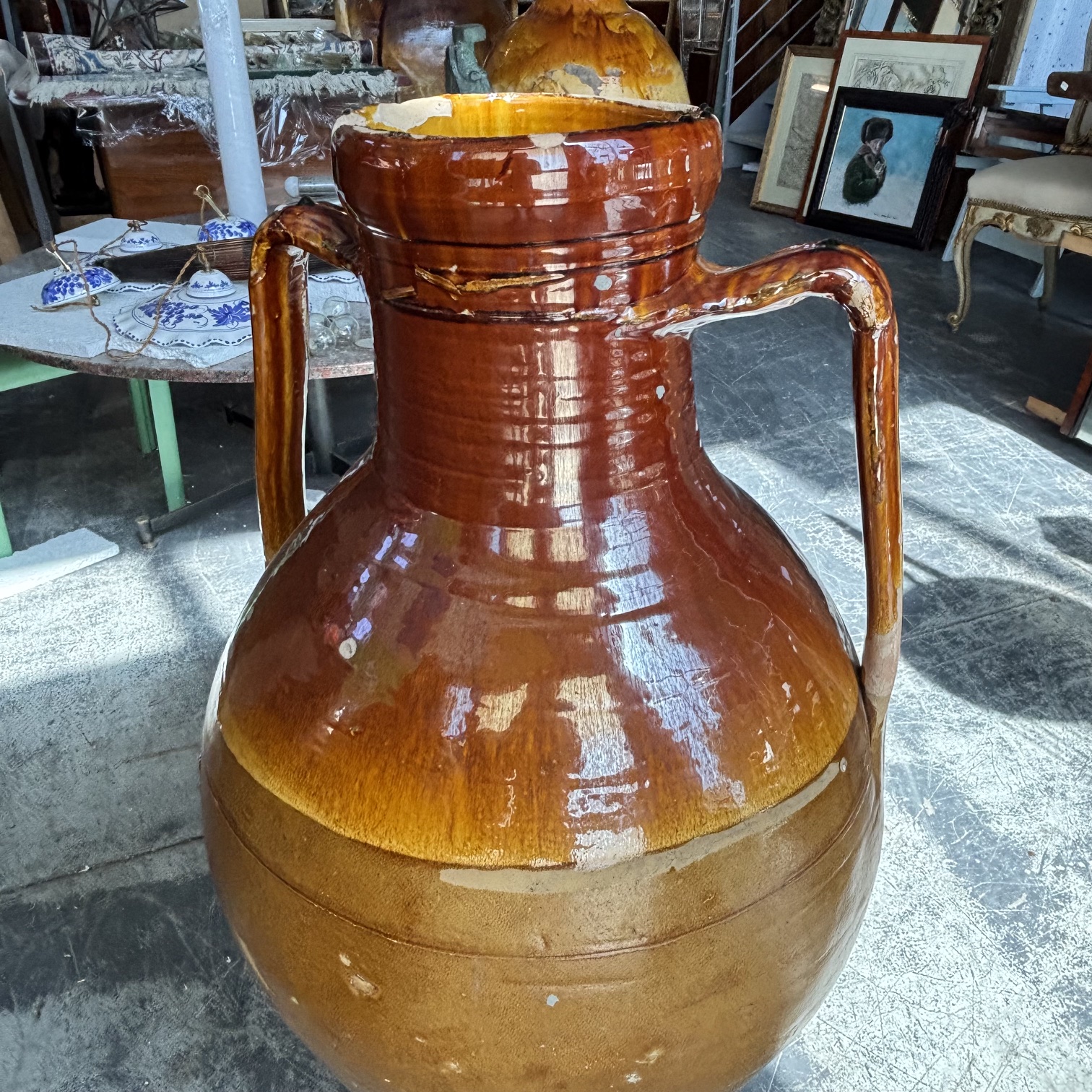 o grande vaso da giardino orcio Capasone Pugliese XIX sec . H cm 96 - immagine 7