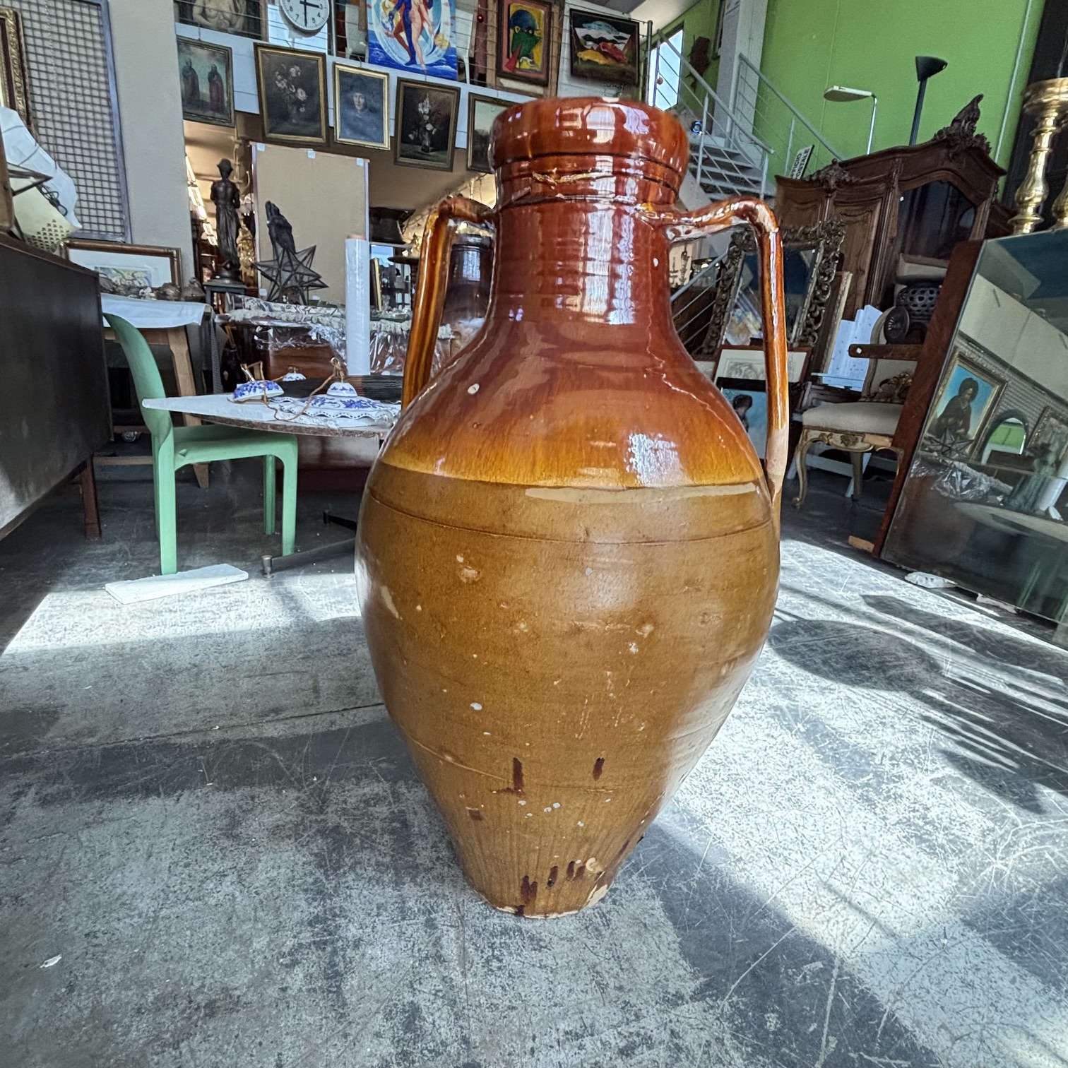 o grande vaso da giardino orcio Capasone Pugliese XIX sec . H cm 96 - immagine 8