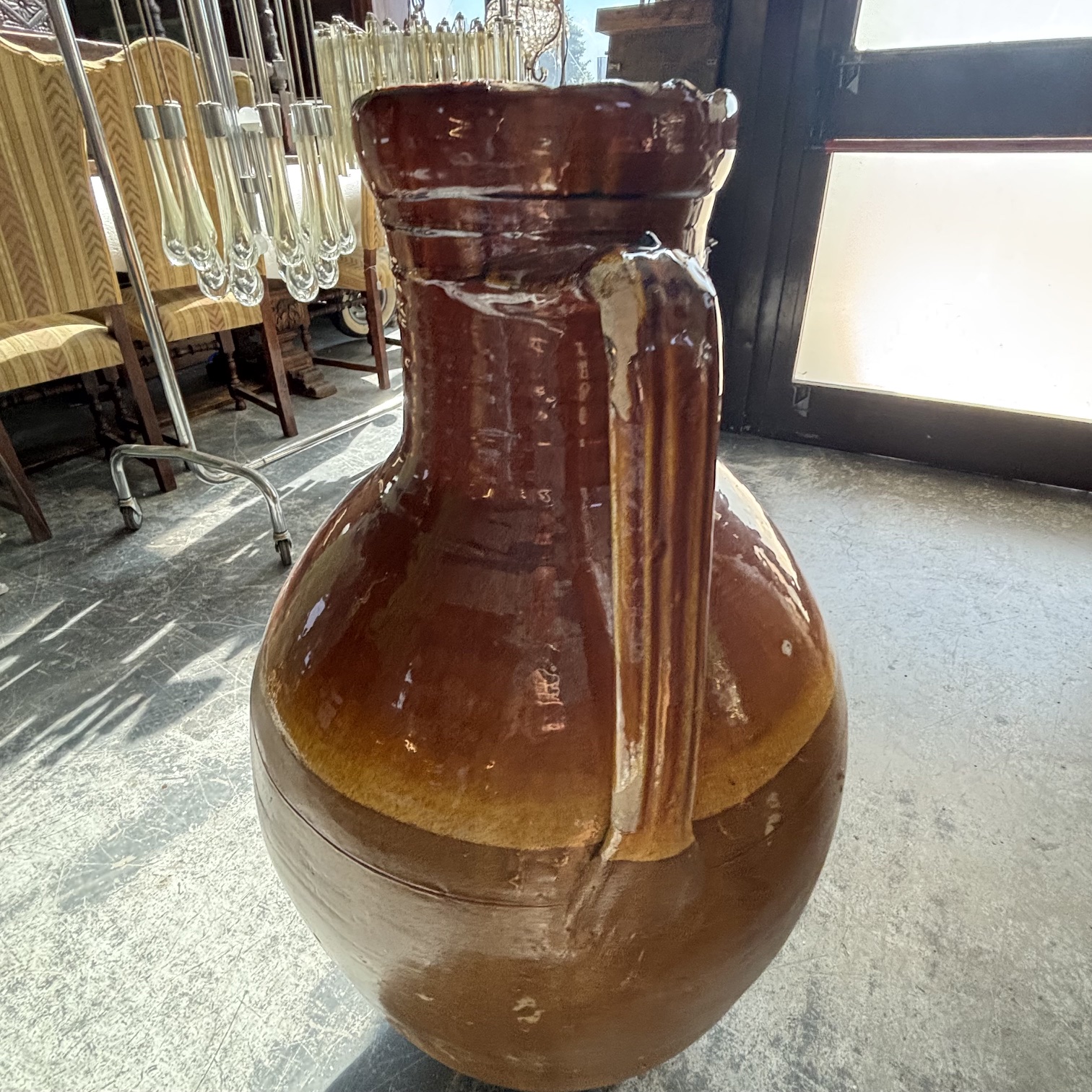 o grande vaso da giardino orcio Capasone Pugliese XIX sec . H cm 96 - immagine 9