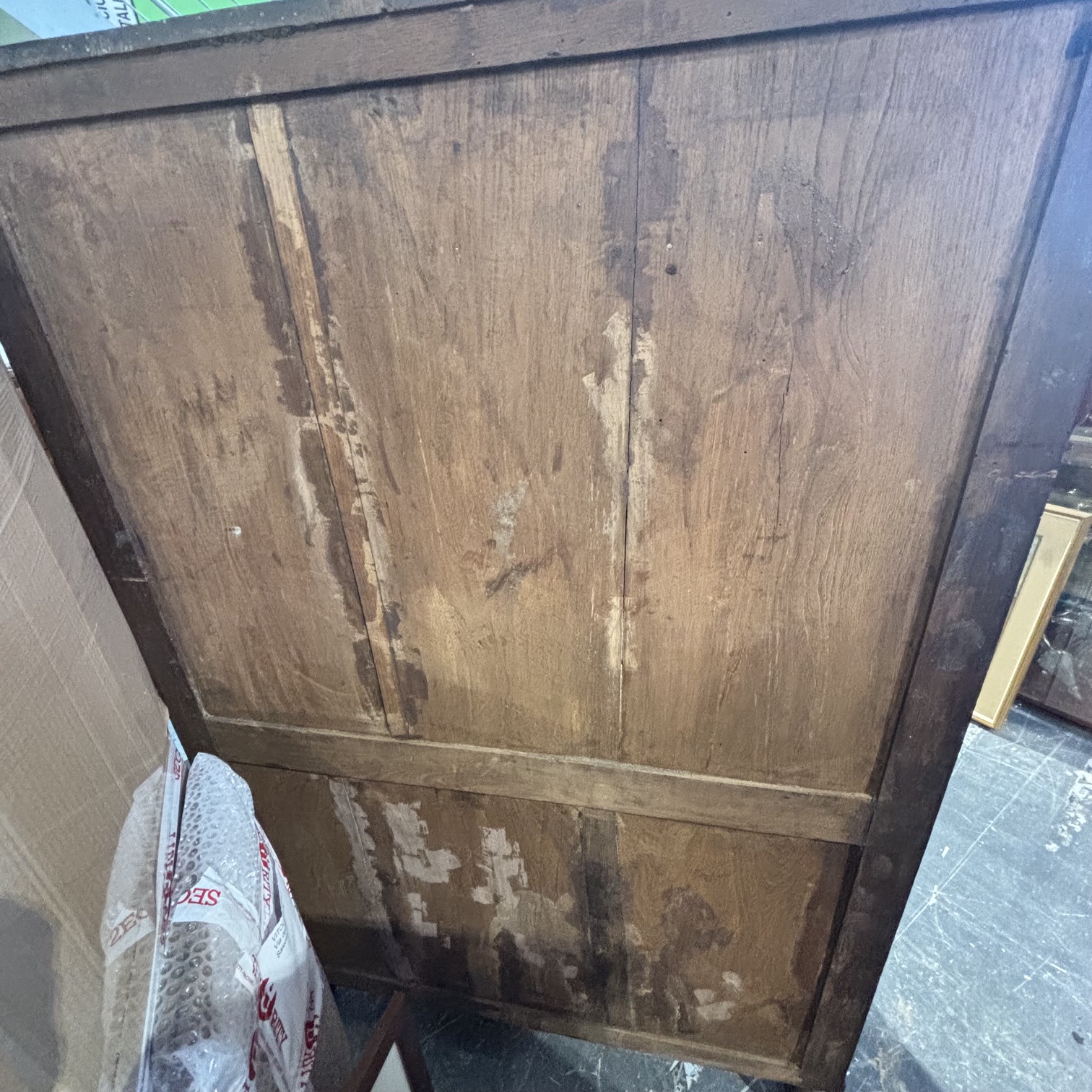 Antico splendido secretaire ribalta 1830 Carlo X Emilia noce e ciliegio. Restaurato. Mis H148 L 104 prof 48 - immagine 18