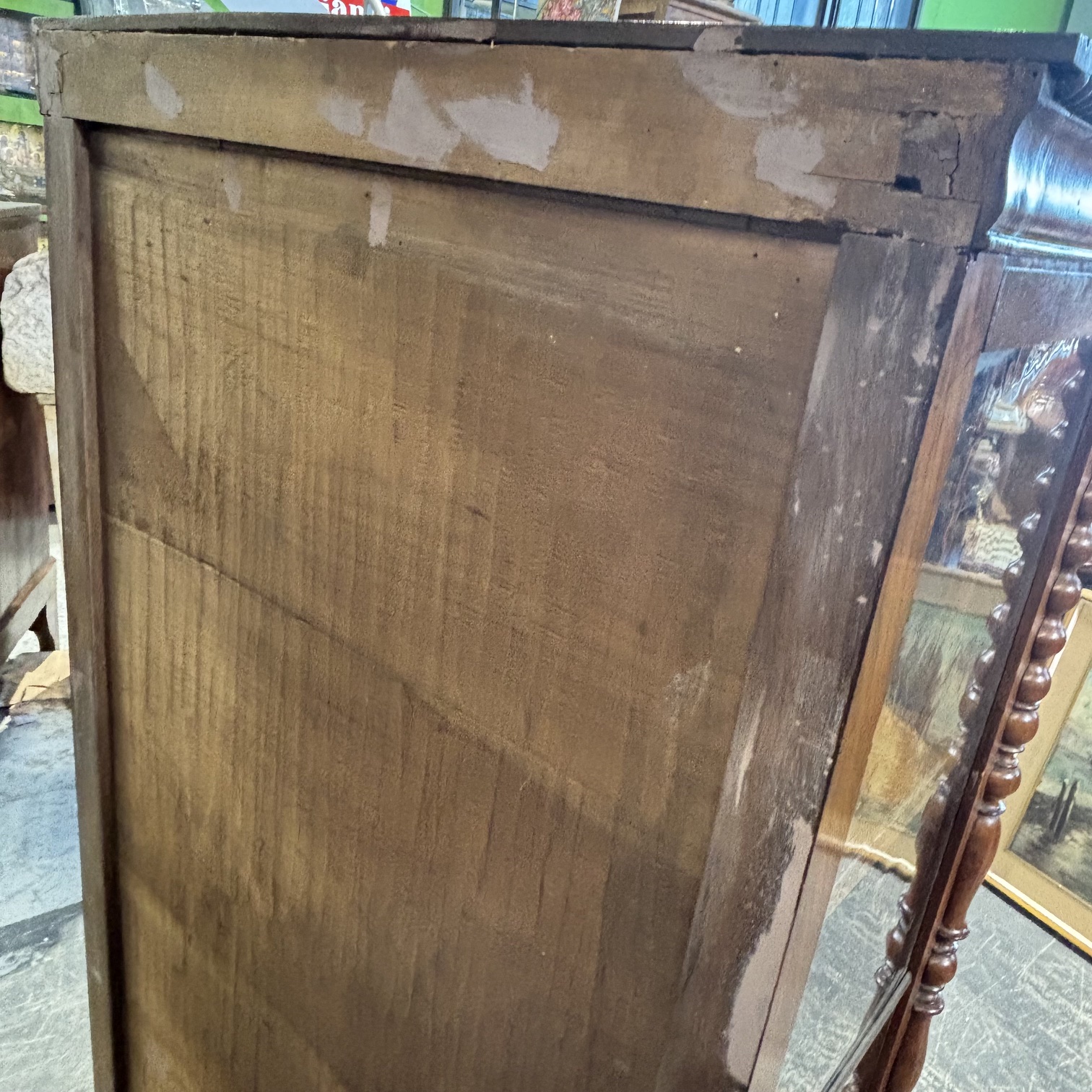 Antica piccola vetrina Libreria Carlo X 1820 in noce massello restaurata. Mis H cm 134 L76 Prof cm 42 - immagine 12