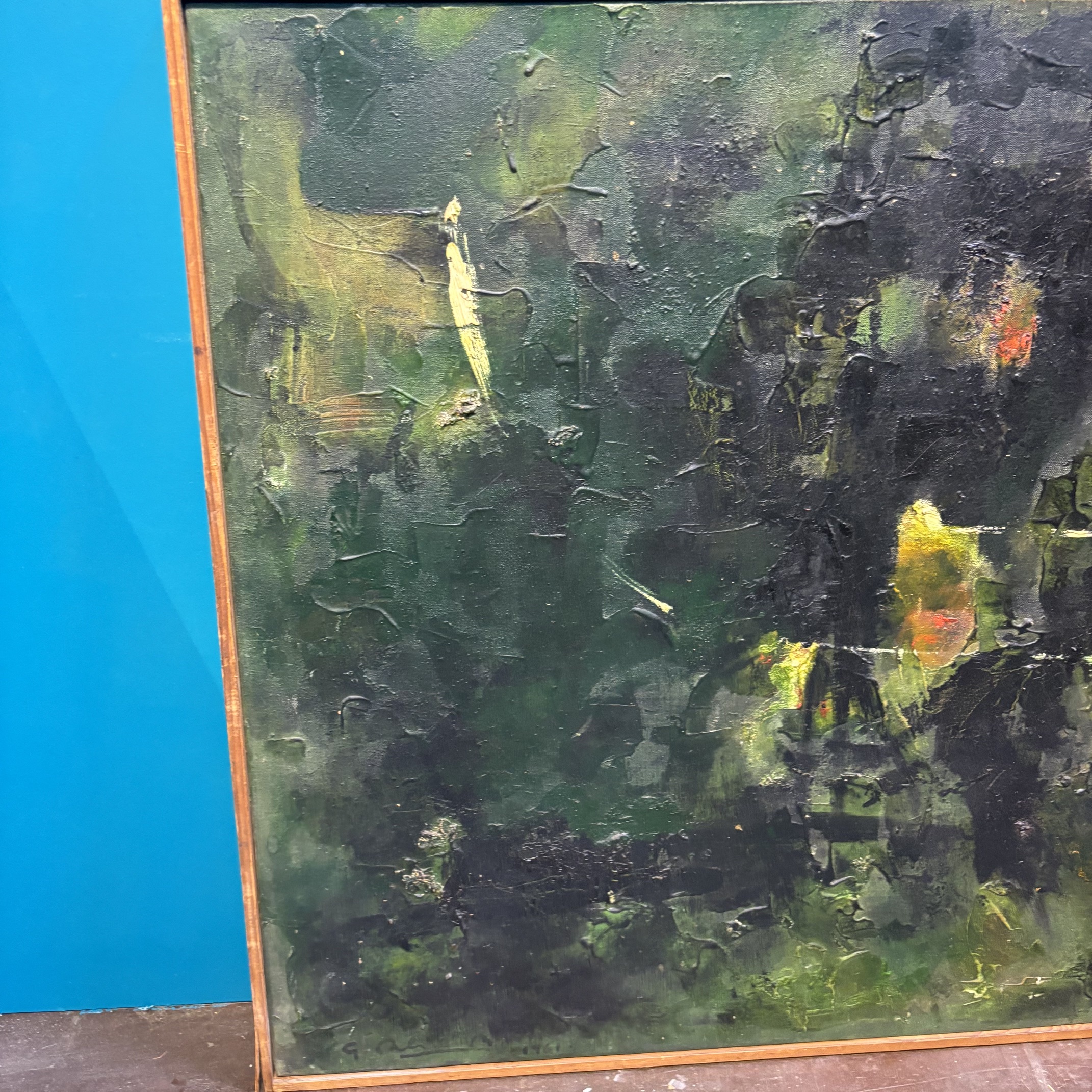 Coppia di dipinti olio su tela opera di Gaetano Alibrandi 1961. Arte moderna e contemporanea Mis 104 x 82 - immagine 4