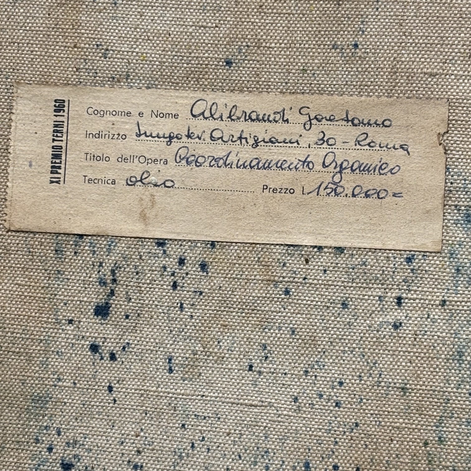 Coppia di dipinti olio su tela opera di Gaetano Alibrandi 1961. Arte moderna e contemporanea Mis 104 x 82 - immagine 13